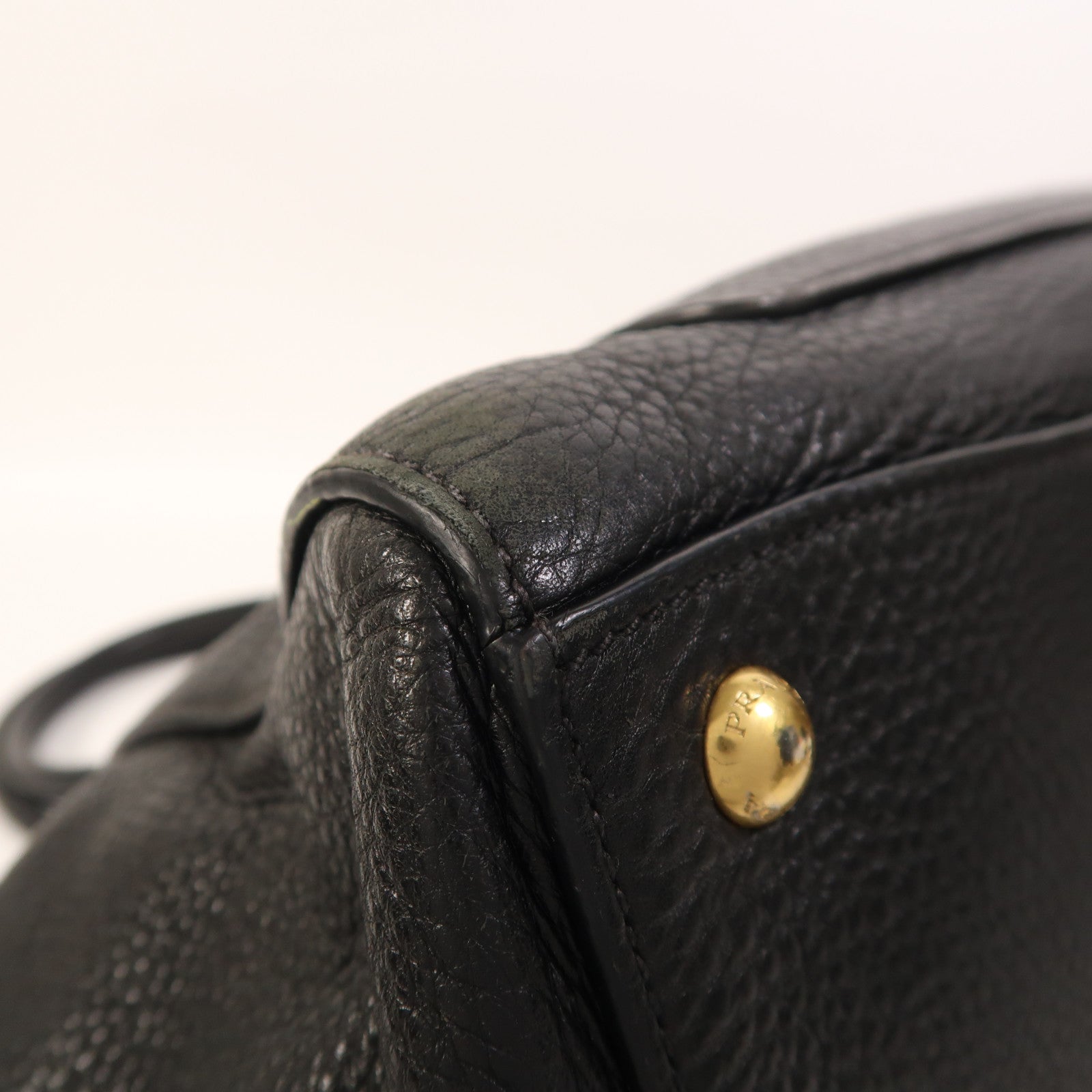 PRADA 牛皮皮革2 Way Shoulder金扣手挽肩背兩用袋