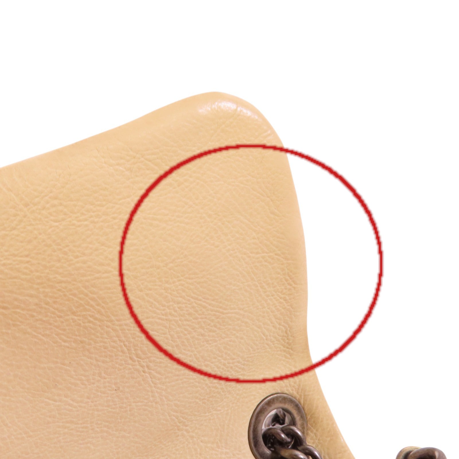 CHANEL 牛皮皮革Chain Shoulder銀扣鏈帶肩背袋