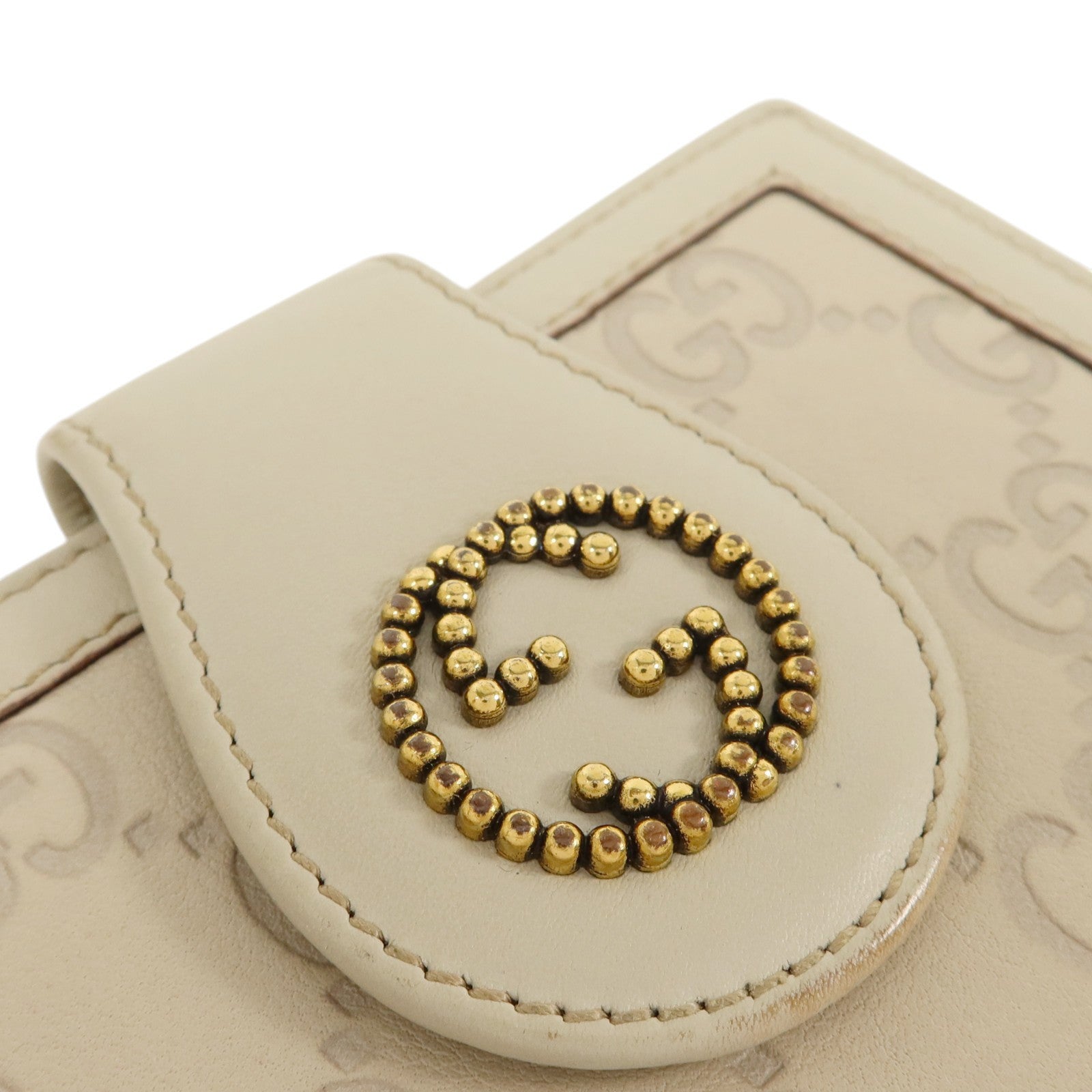 GUCCI 【激減優惠】牛皮皮革Wallet金扣錢包