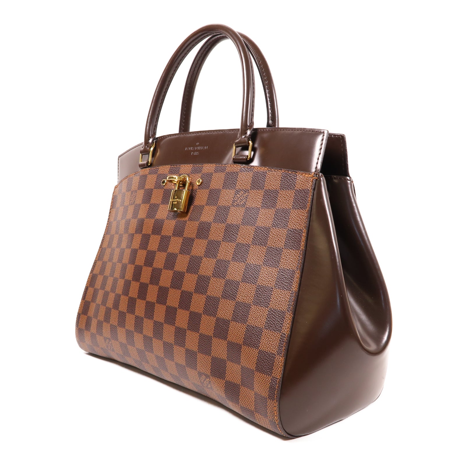 LOUIS VUITTON Damier Rivoli金扣手挽肩背兩用袋啡色