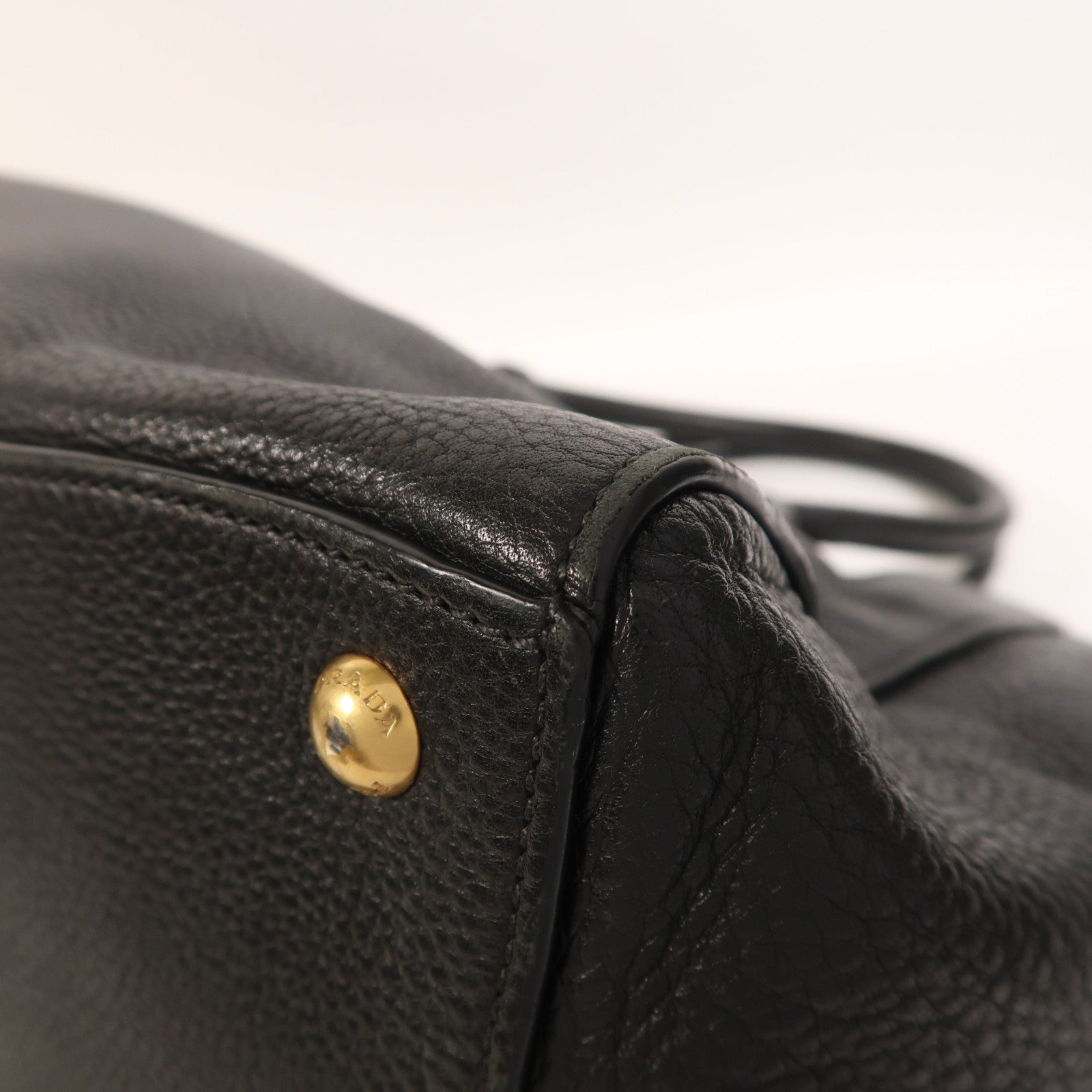 PRADA 牛皮皮革2 Way Shoulder金扣手挽肩背兩用袋