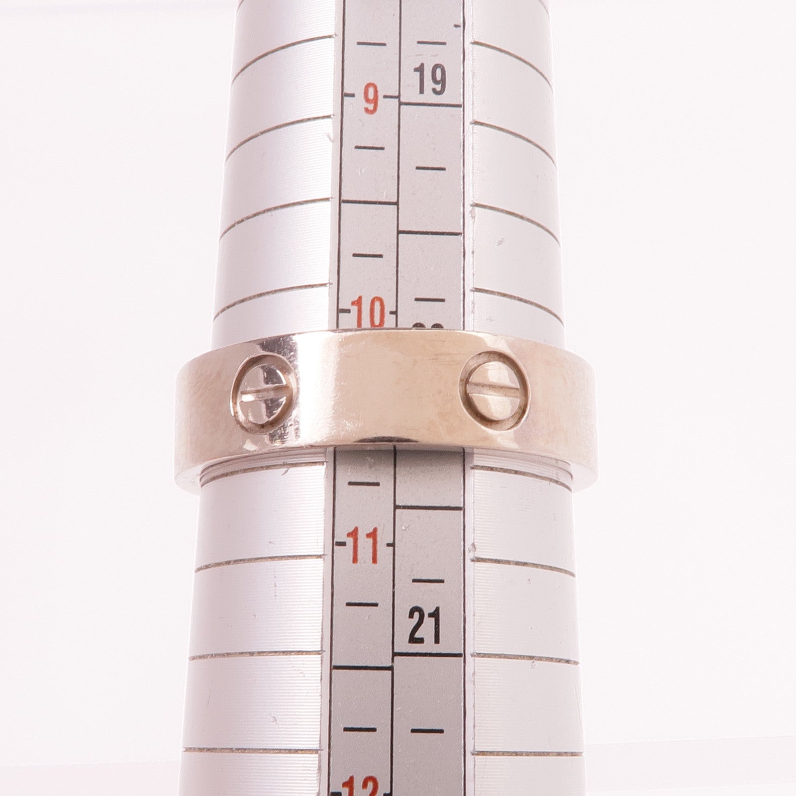 CARTIER 18K白金Love Ring鑽石戒指Cartier#63/US#10.5