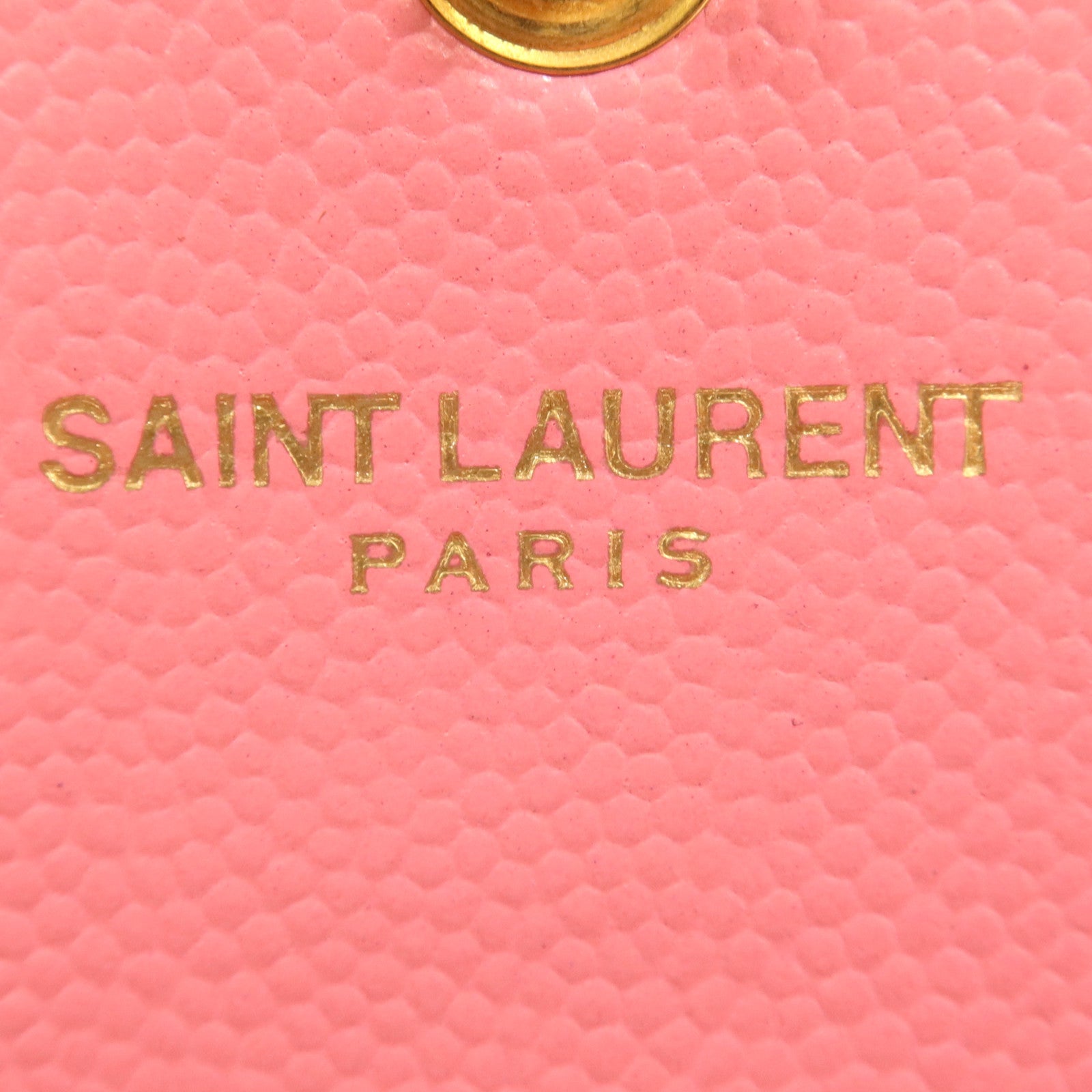 YVES SAINT LAURENT 牛皮皮革WOC金扣肩背袋