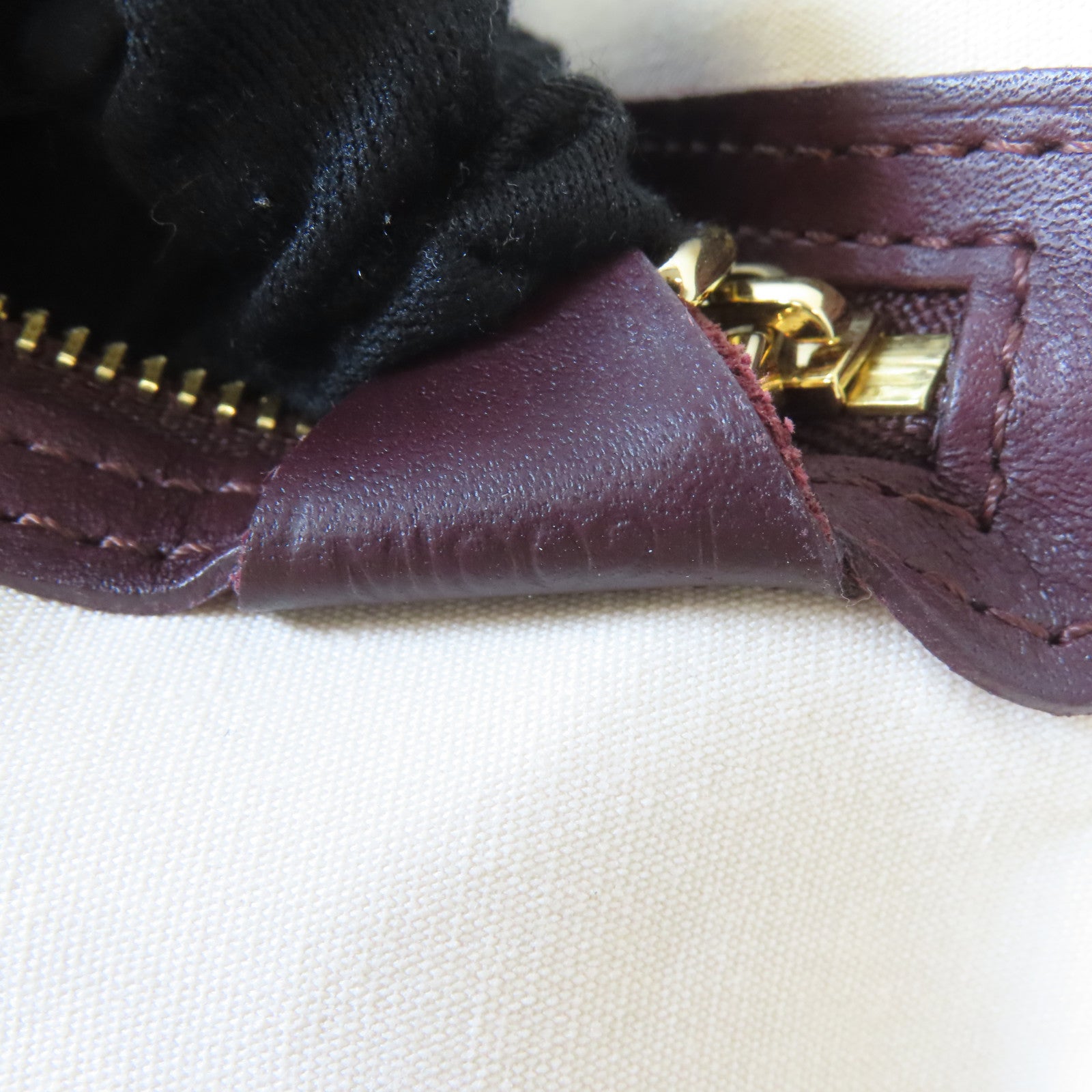 LOUIS VUITTON Monogram Mini Alma Haut金扣手挽袋紅色