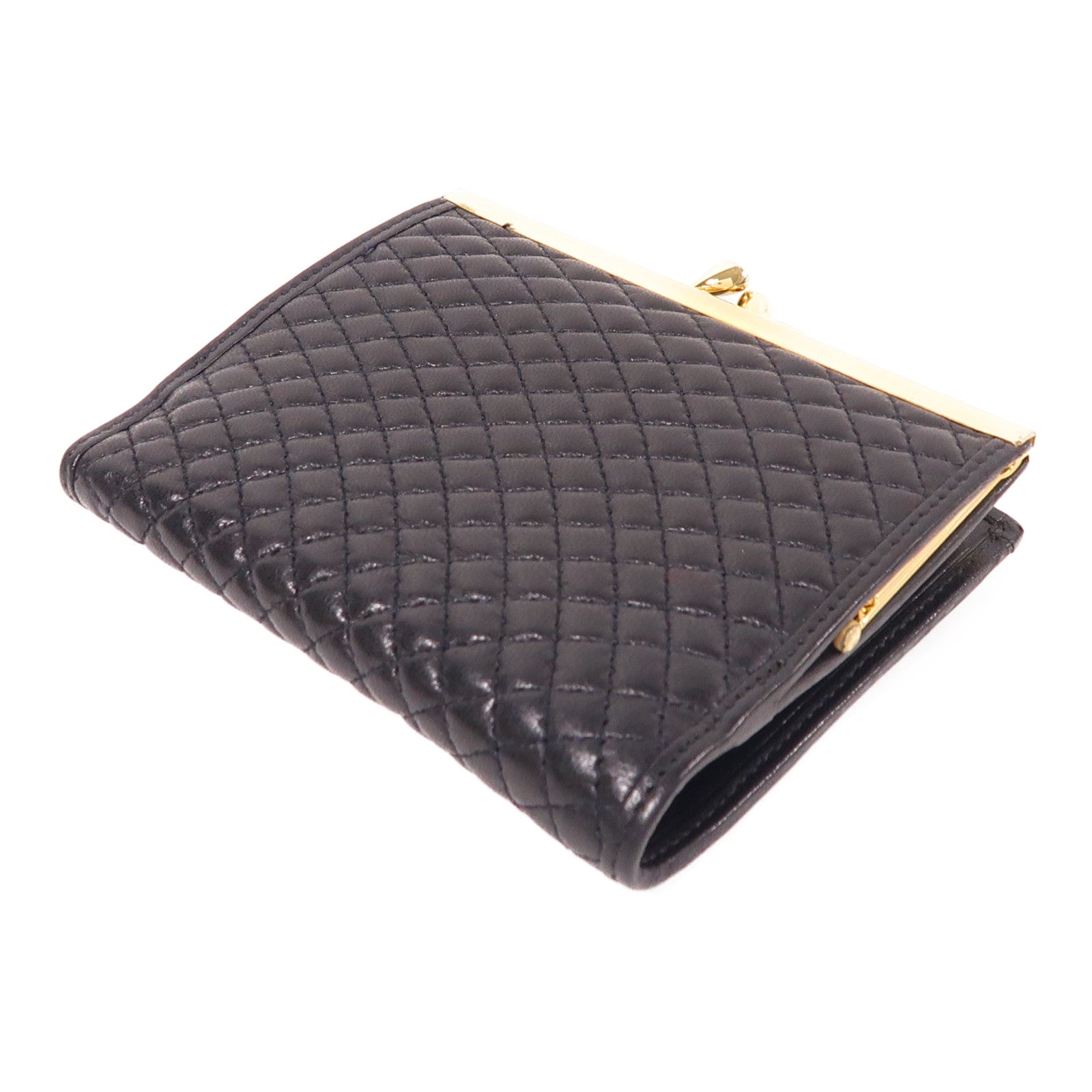 BALLY GHW Wallet Lambskin Leather Black