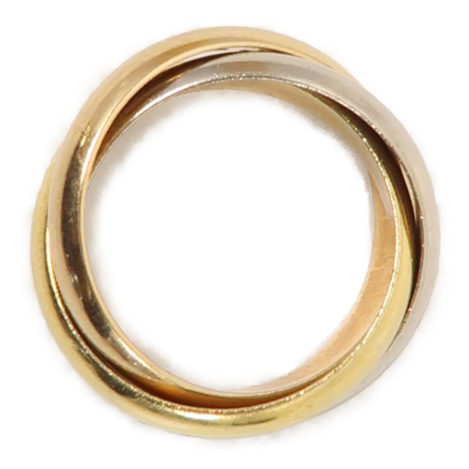 CARTIER 【激減優惠】18K黃金/白金/玫瑰金Trinity Ring 11.7g戒指US#5