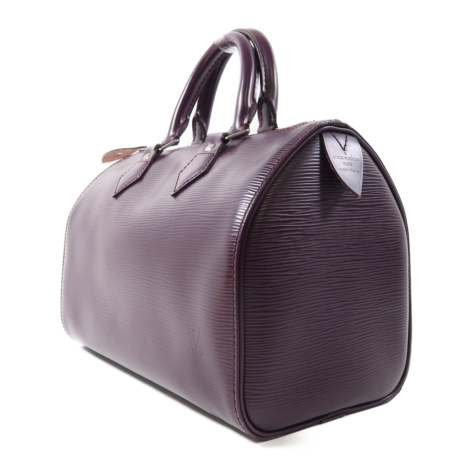 LOUIS VUITTON Epi Speedy 30銀扣手挽袋紫色