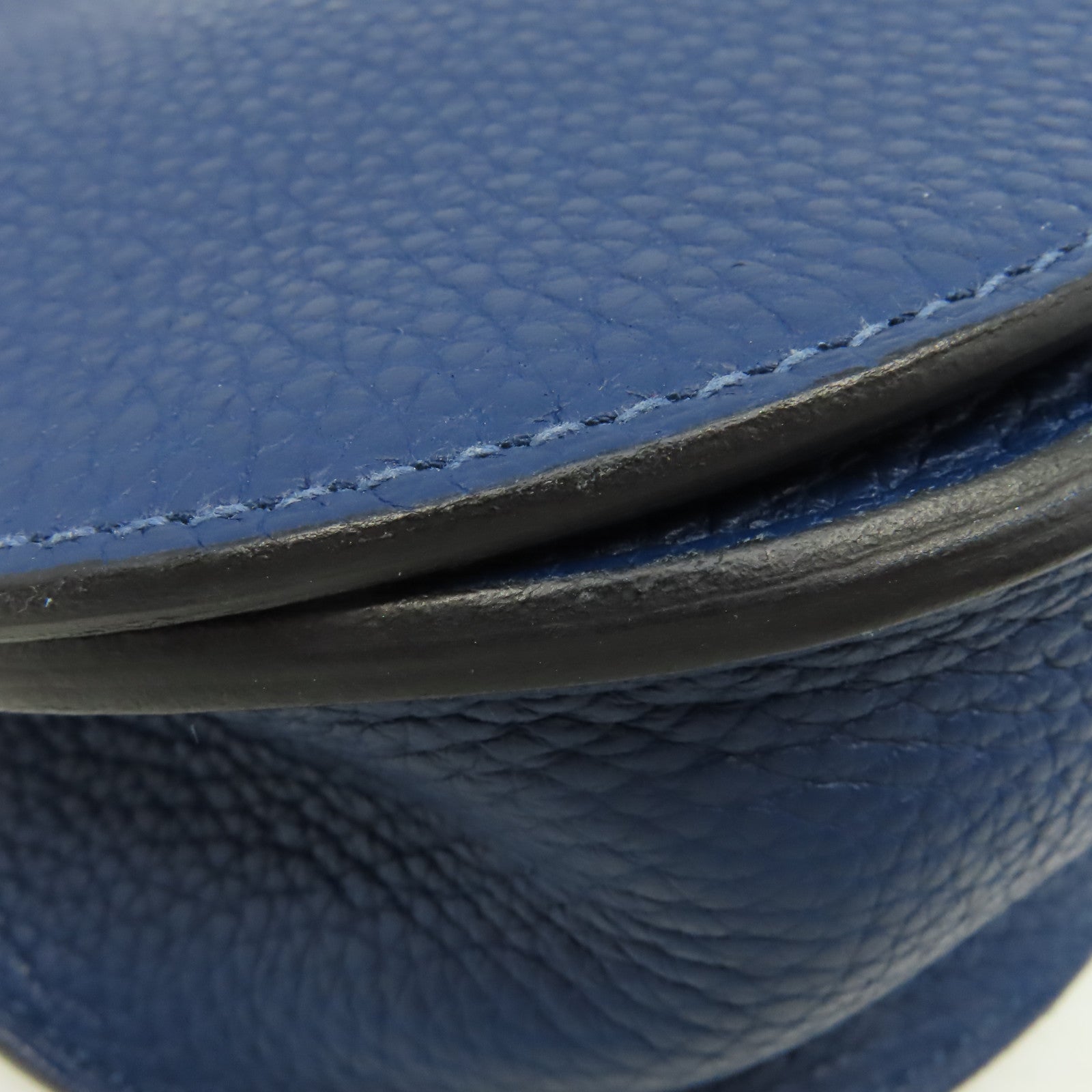 HERMES 【激減優惠】Clemence皮革Sac Saut 25 Shoulder Bag金扣肩背袋藍色