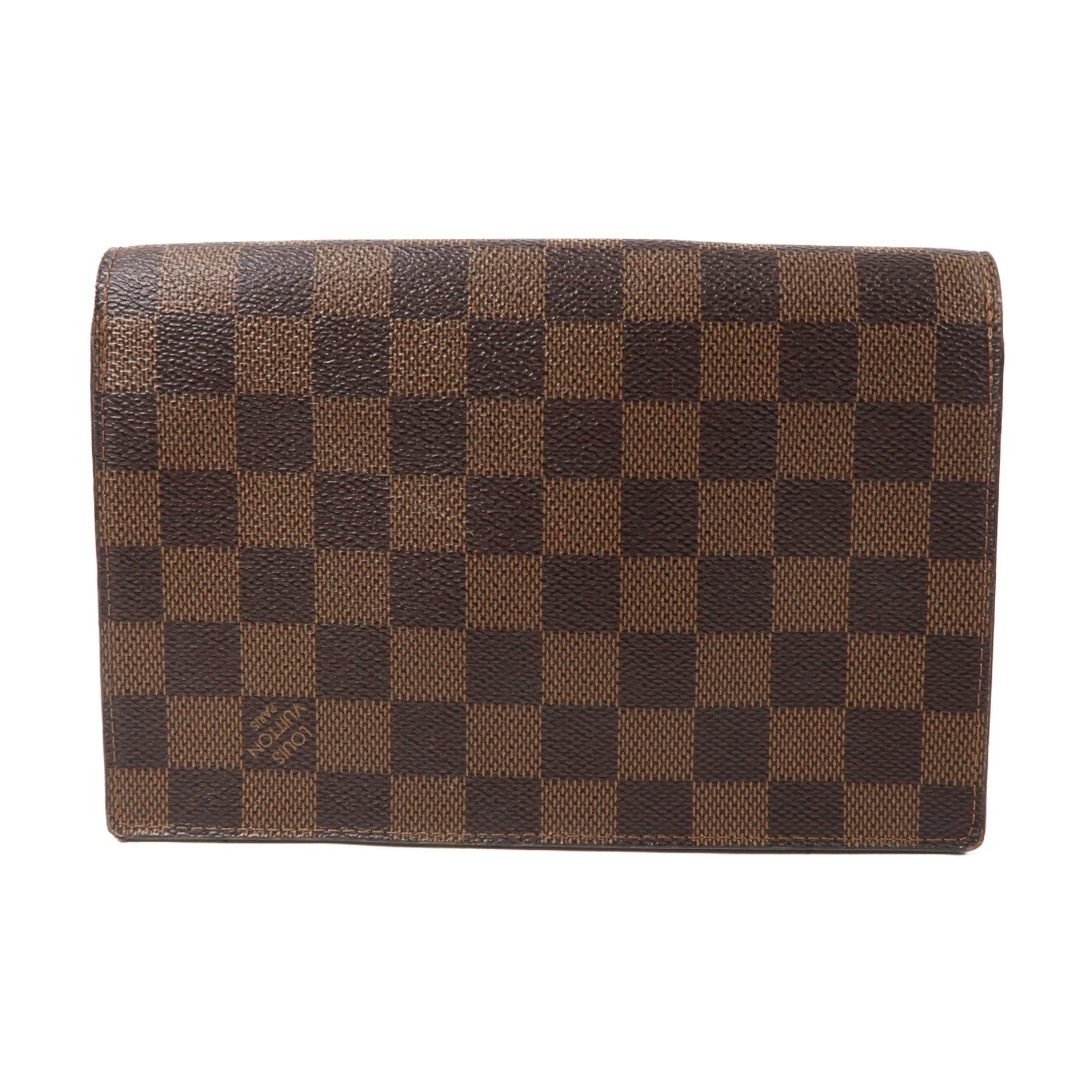 LOUIS VUITTON 【激減優惠】Damier Vavin Chain Wallet金扣鏈帶肩背袋啡色/米色