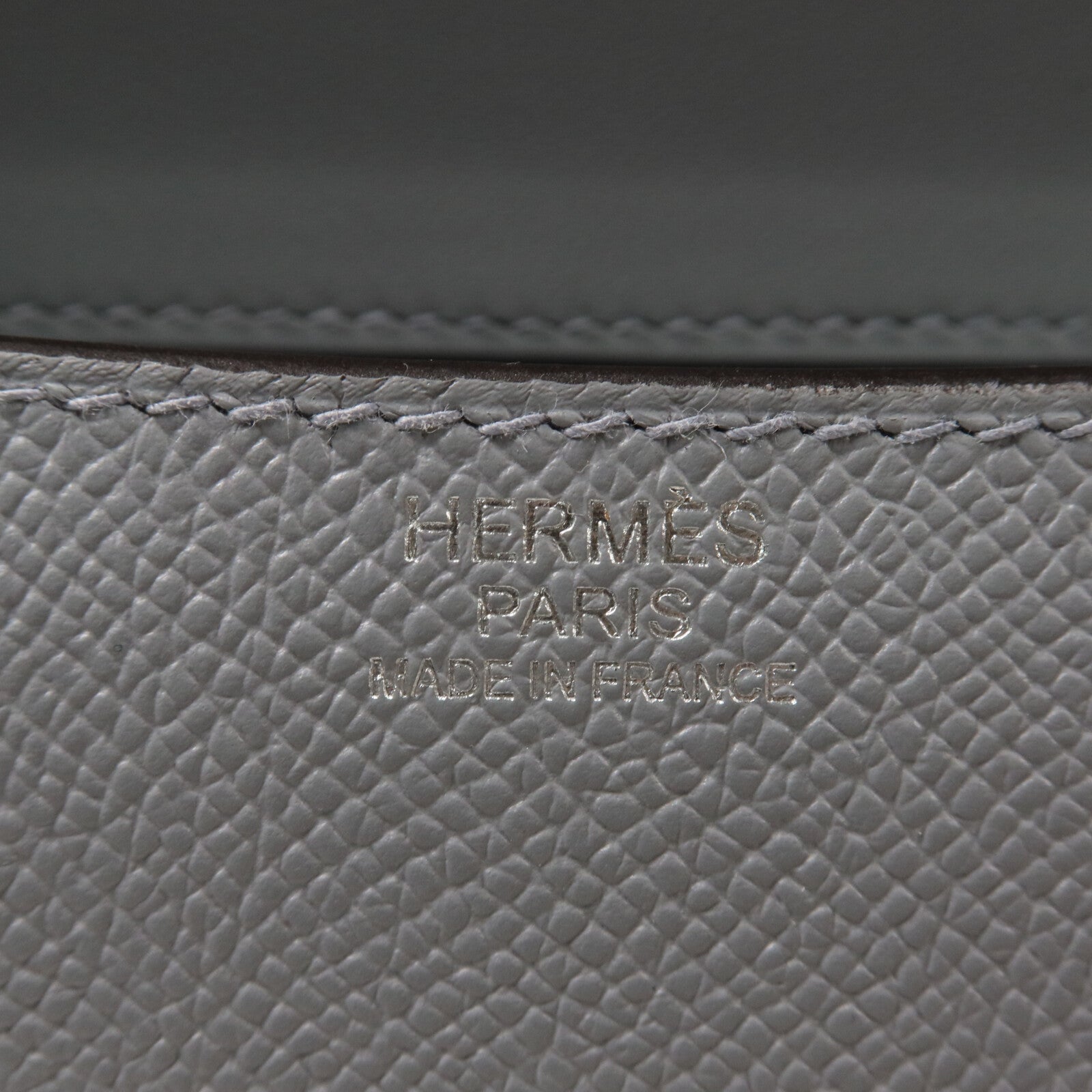 HERMES Epsom皮革Constance 24肩背袋Gris Pantin