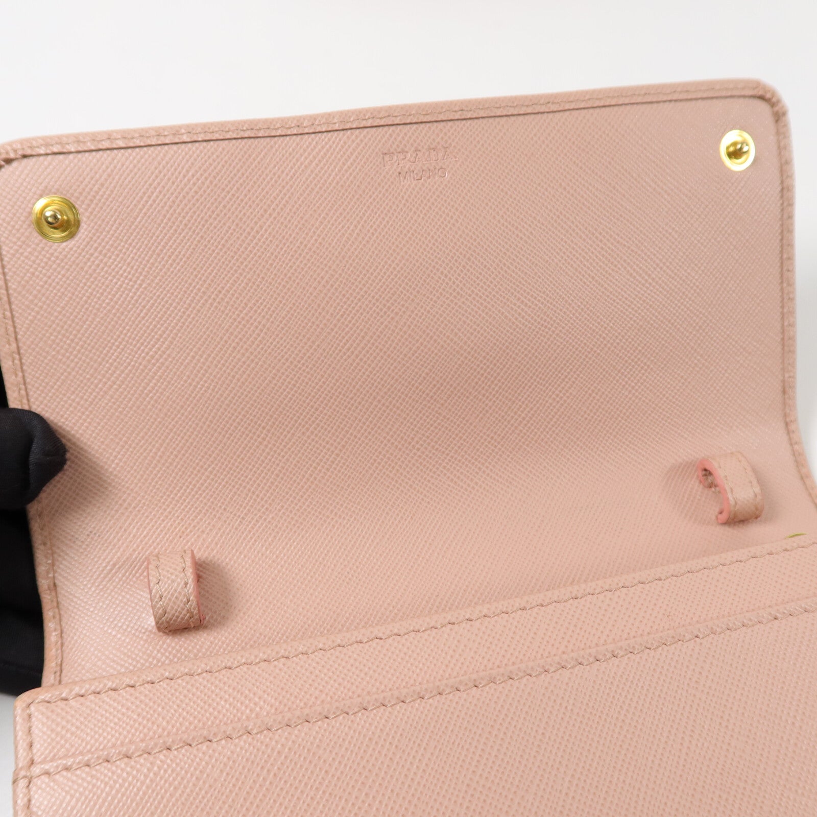 PRADA 牛皮皮革Bow Wallwt On Chain肩背袋