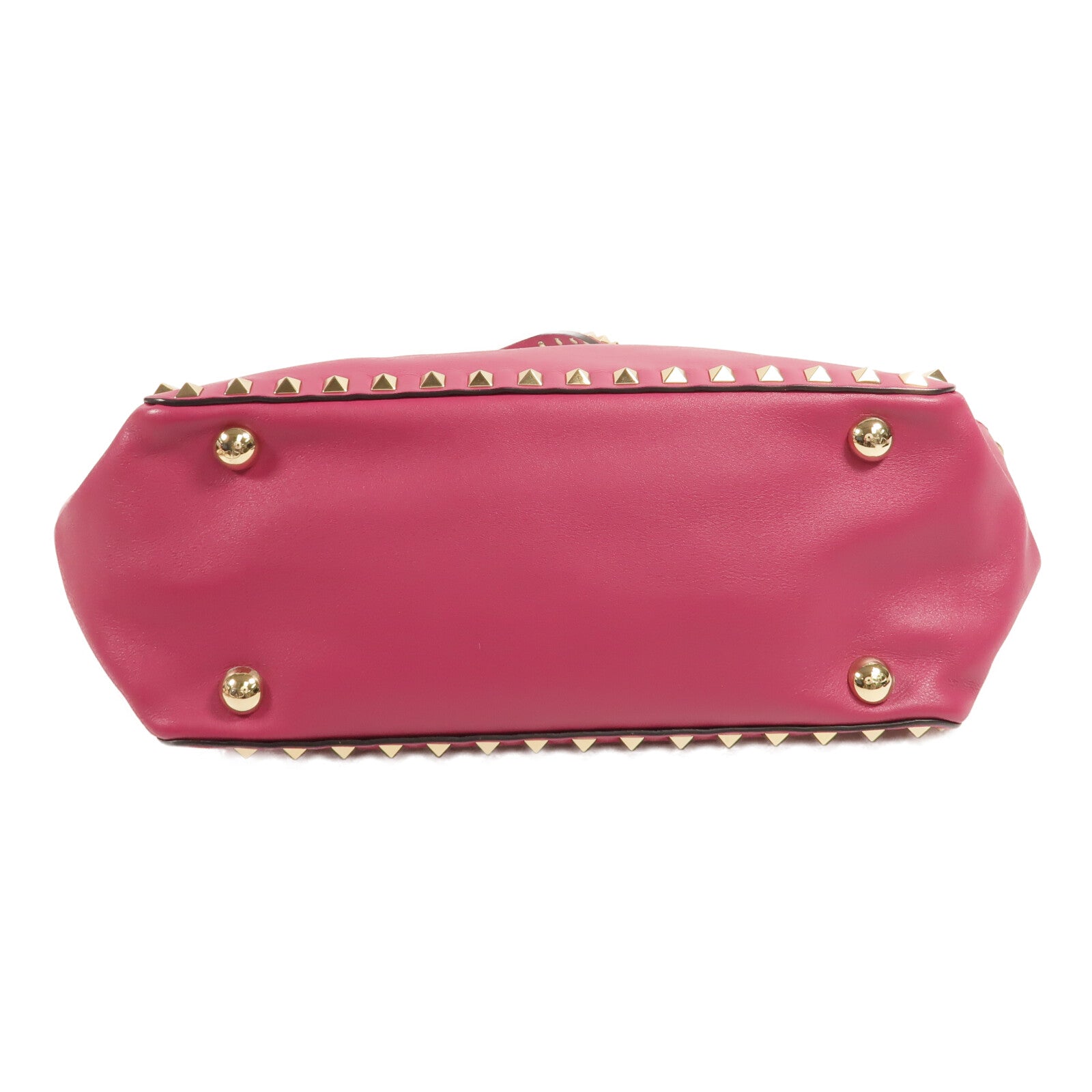 Valentino 牛皮皮革Rockstud Top Handle手挽肩背兩用袋