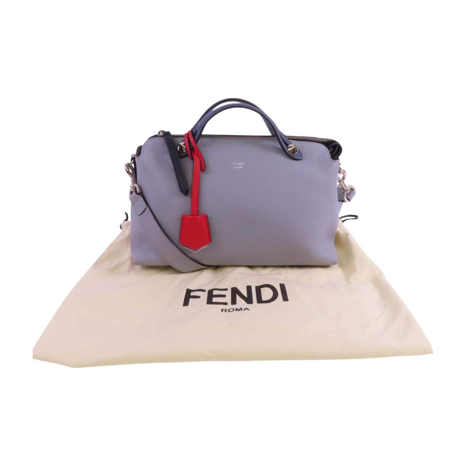 FENDI 牛皮皮革By The Way銀扣手挽肩背兩用袋