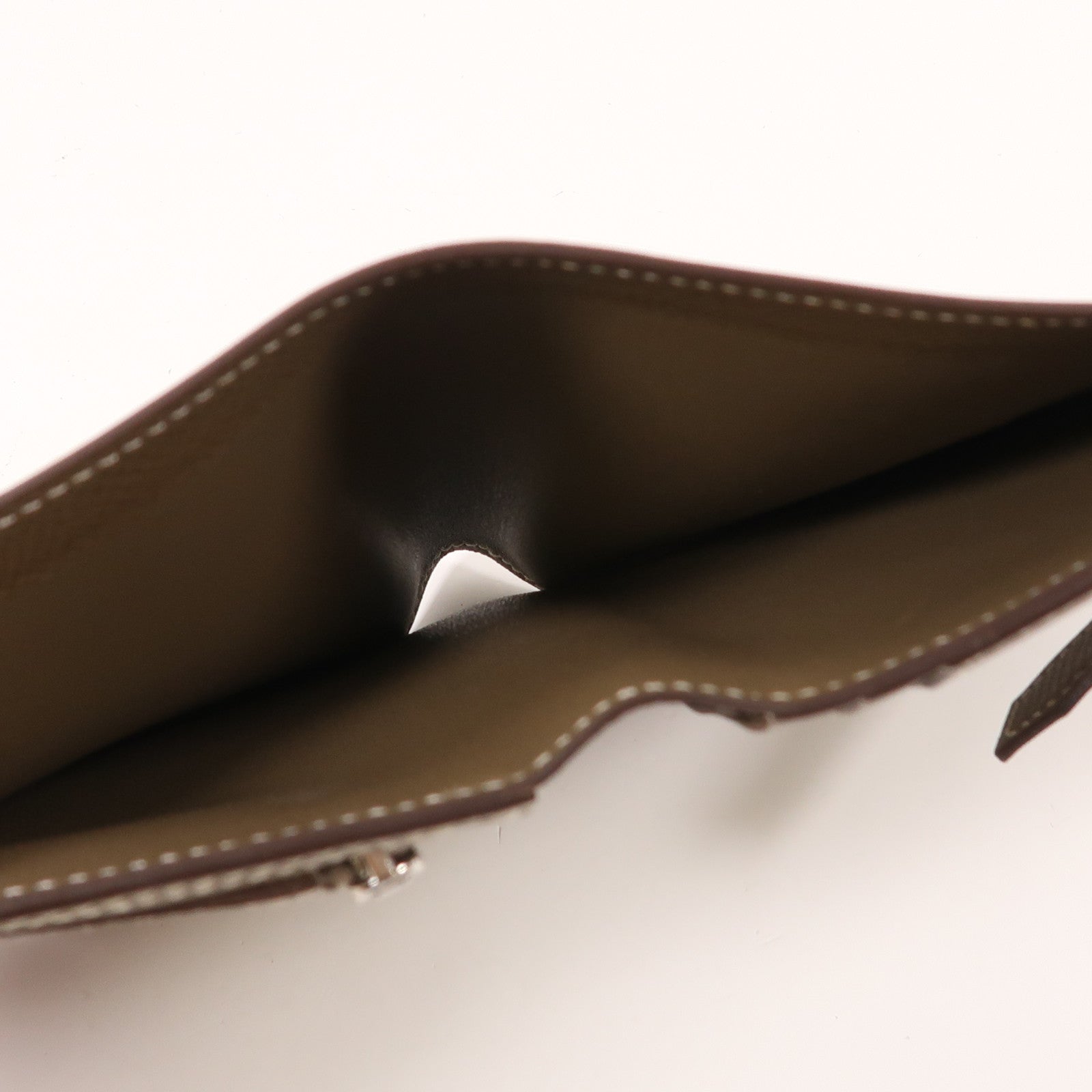 HERMES Epsom皮革Bearn Compact銀扣錢包Etoupe 18