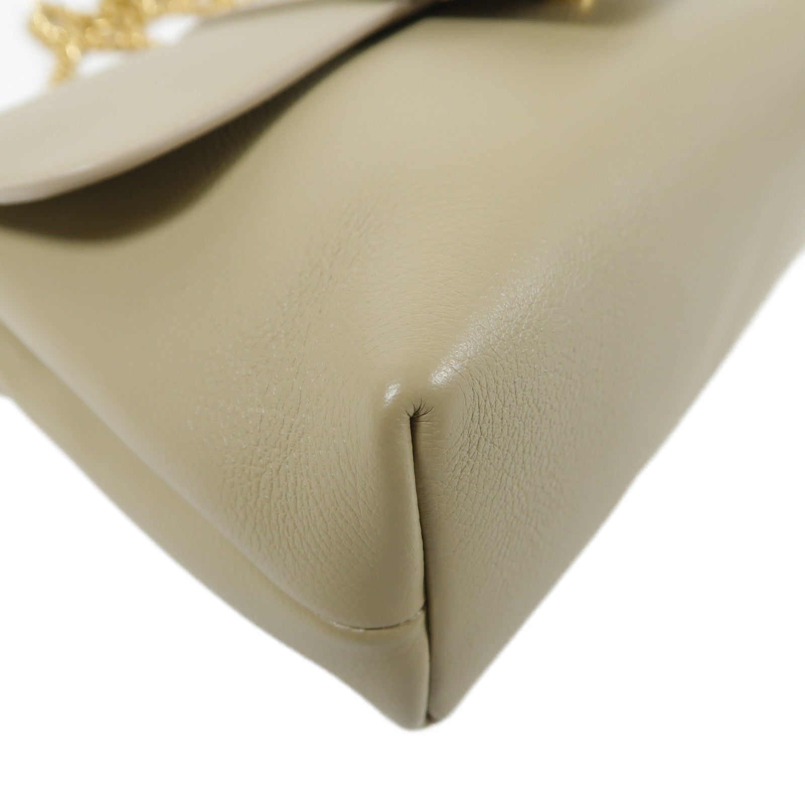 CELINE 牛皮皮革Shoulder Bag金扣鏈帶肩背袋