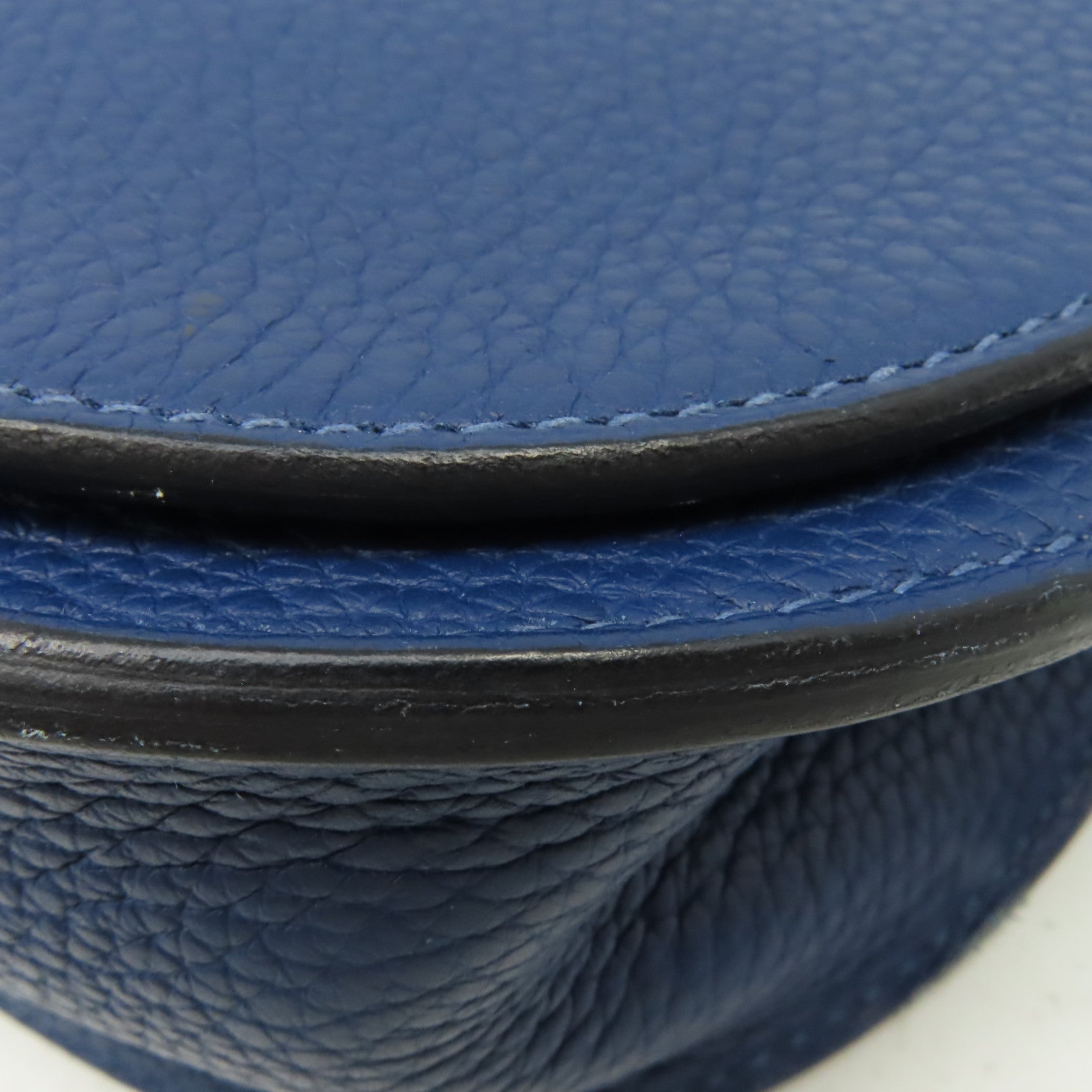 HERMES 【激減優惠】Clemence皮革Sac Saut 25 Shoulder Bag金扣肩背袋藍色