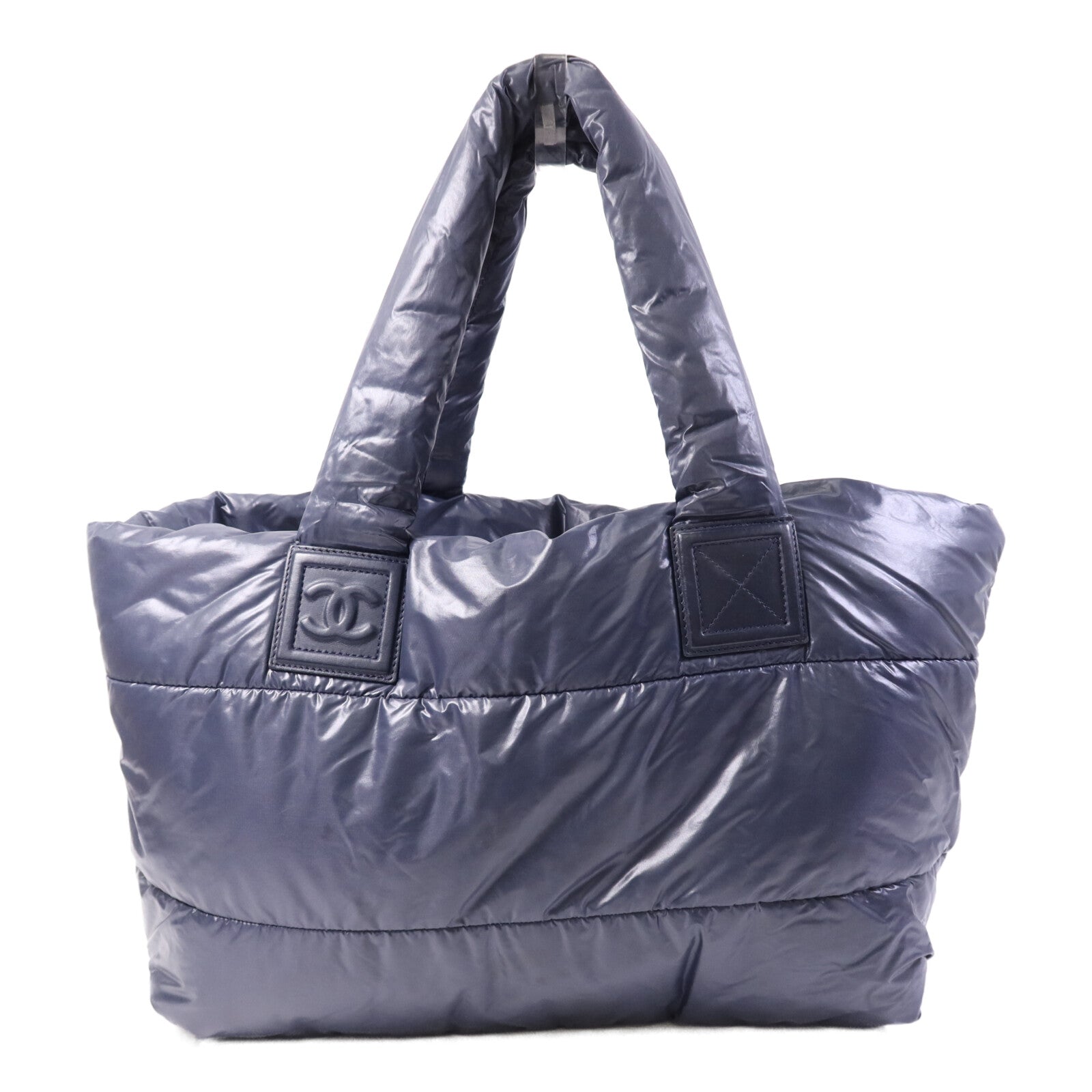 CHANEL 尼龍Coco Cocoon HandBag銀扣手挽袋