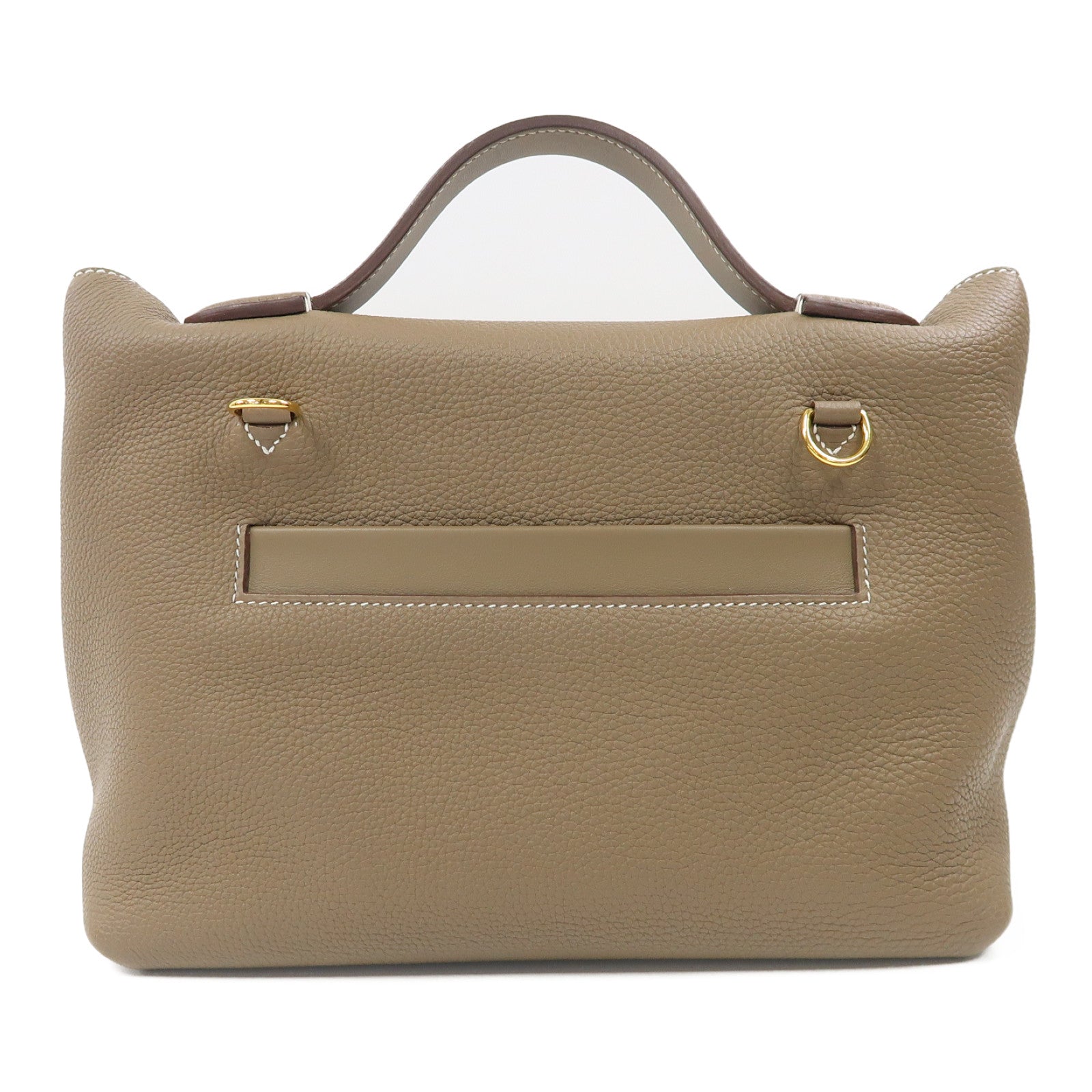 HERMES Togo皮革24/24 29cm金扣手挽肩背兩用袋大象灰色