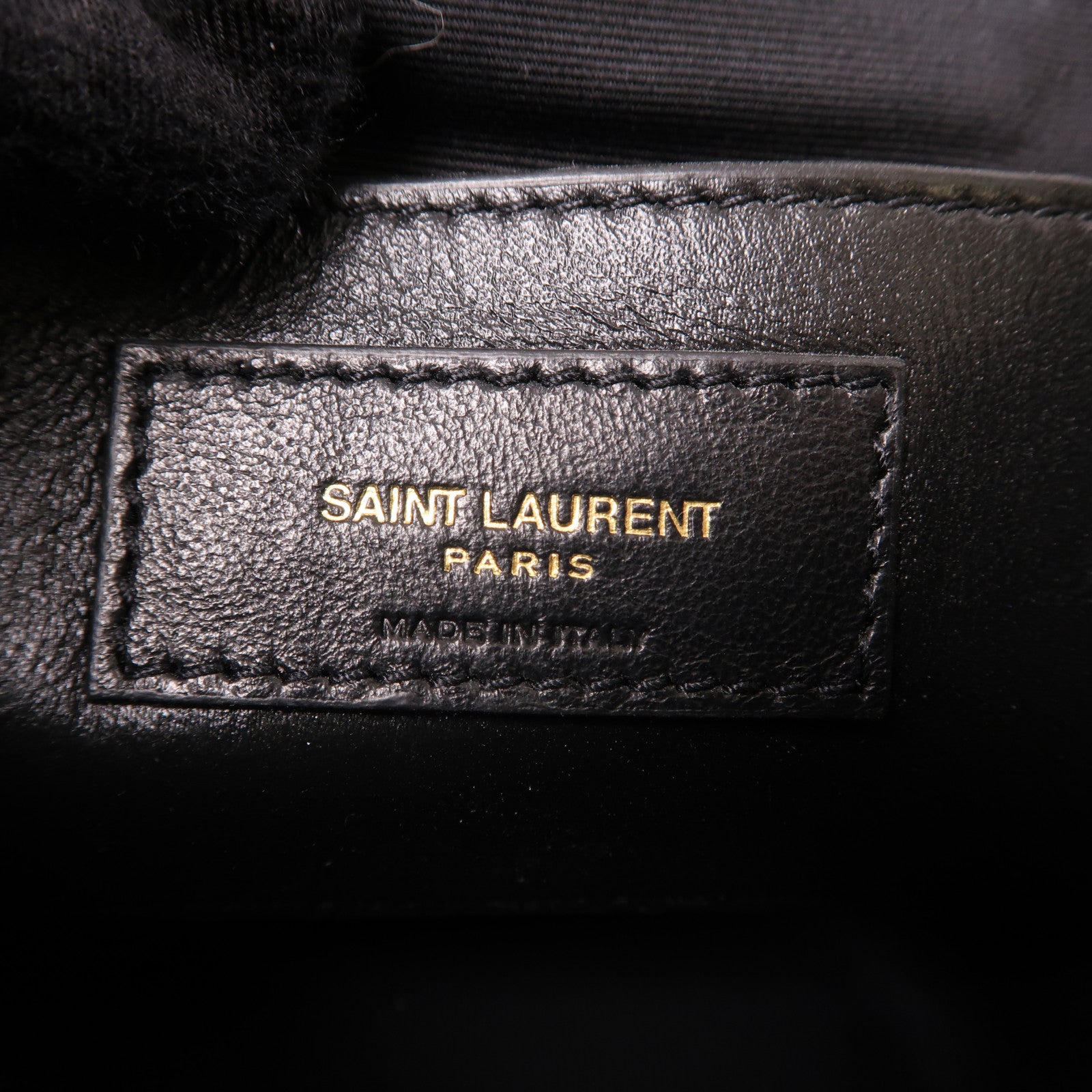 YVES SAINT LAURENT 牛皮皮革Chain Shoulder金扣肩背袋黑色