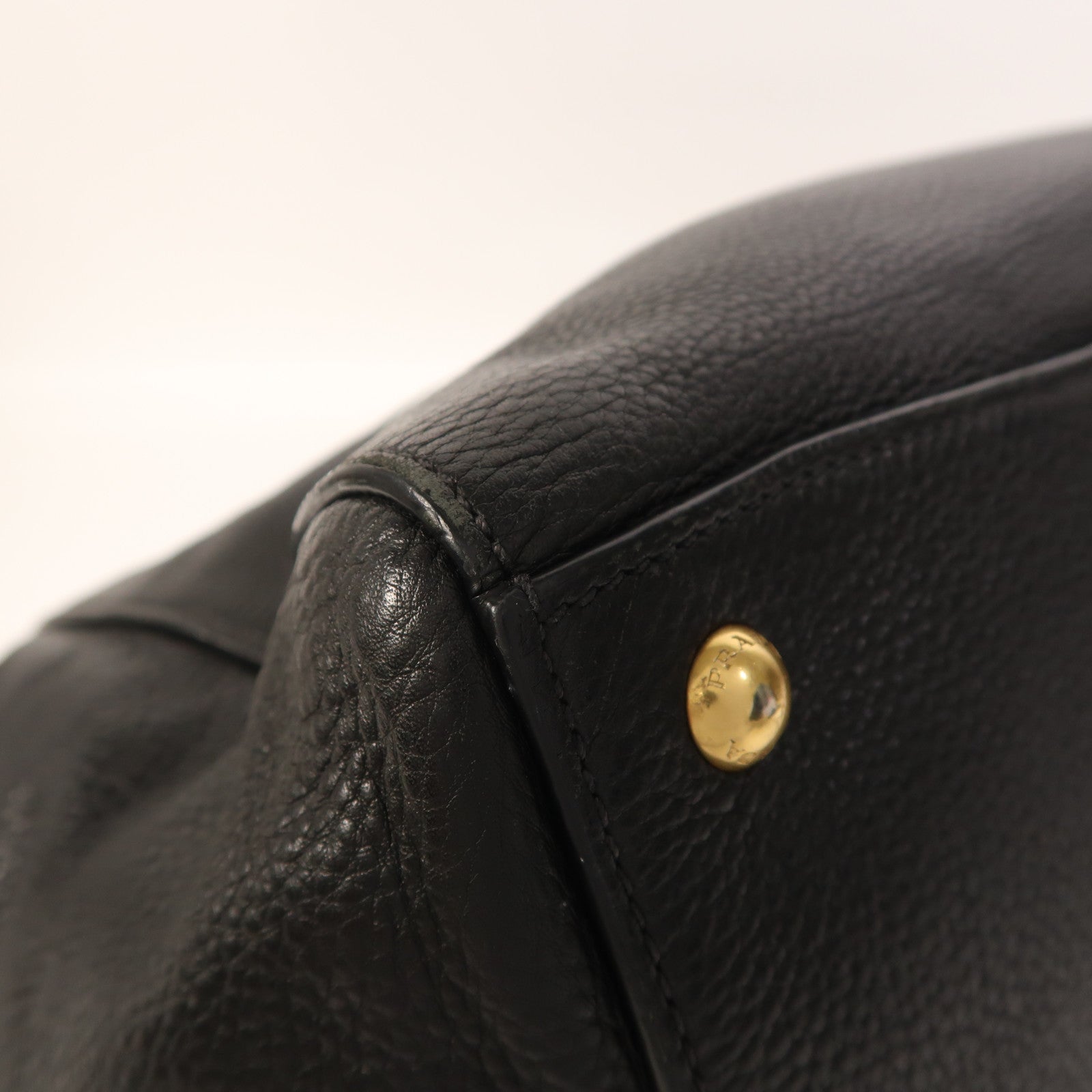 PRADA 牛皮皮革2 Way Shoulder金扣手挽肩背兩用袋