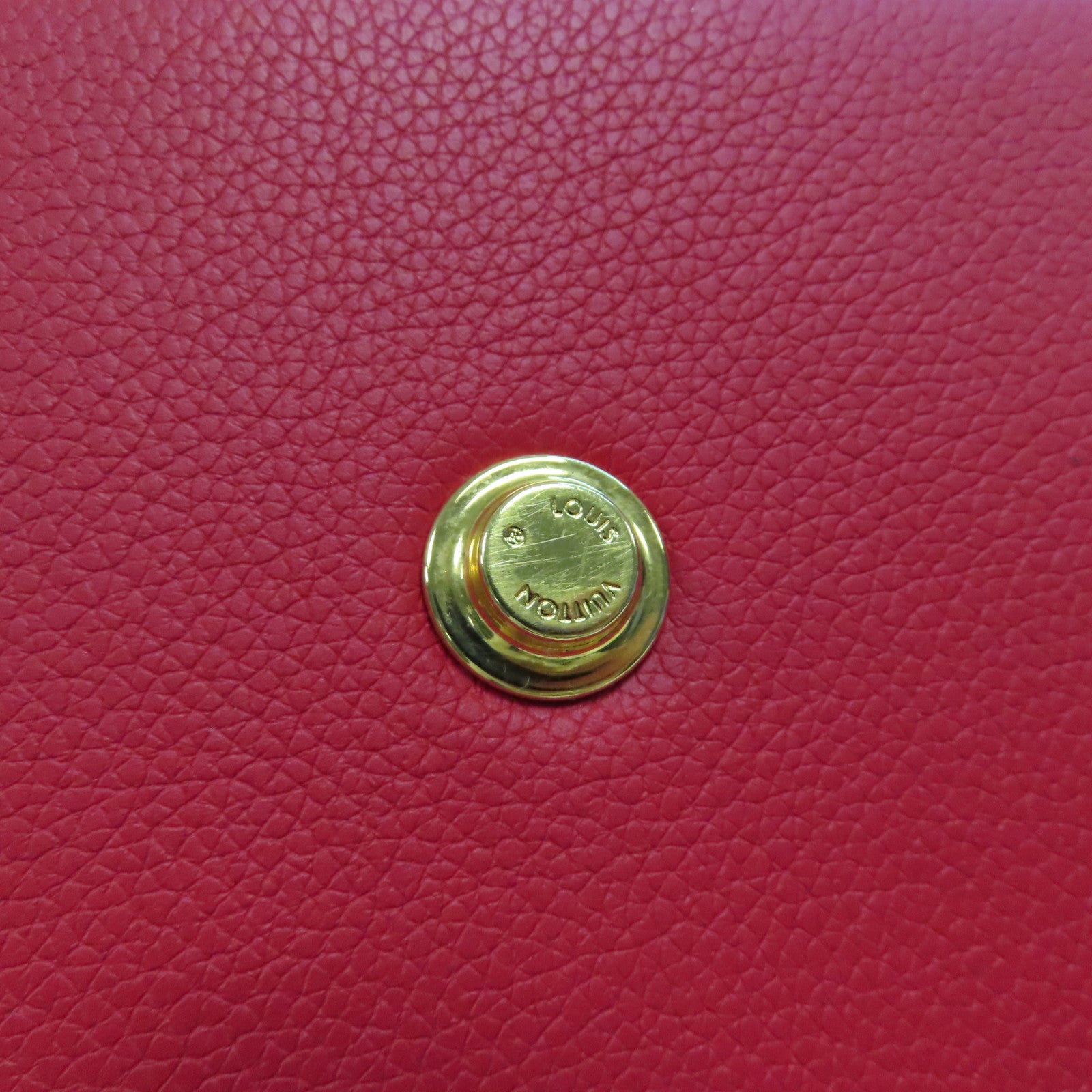 LOUIS VUITTON 【激減優惠】Monogram On My Side MM金扣手挽肩背兩用袋紅色/米色