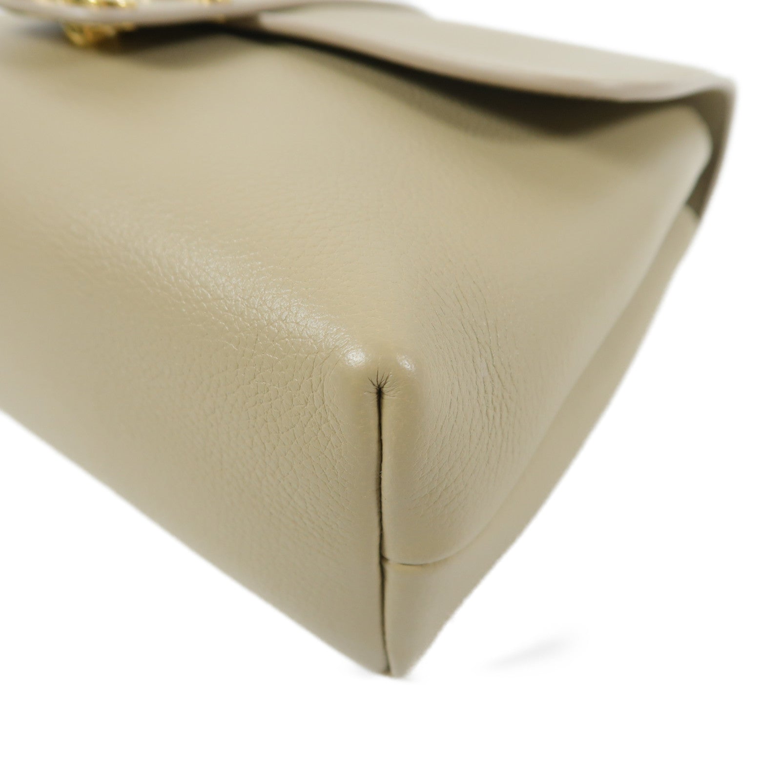 CELINE 牛皮皮革Shoulder Bag金扣鏈帶肩背袋