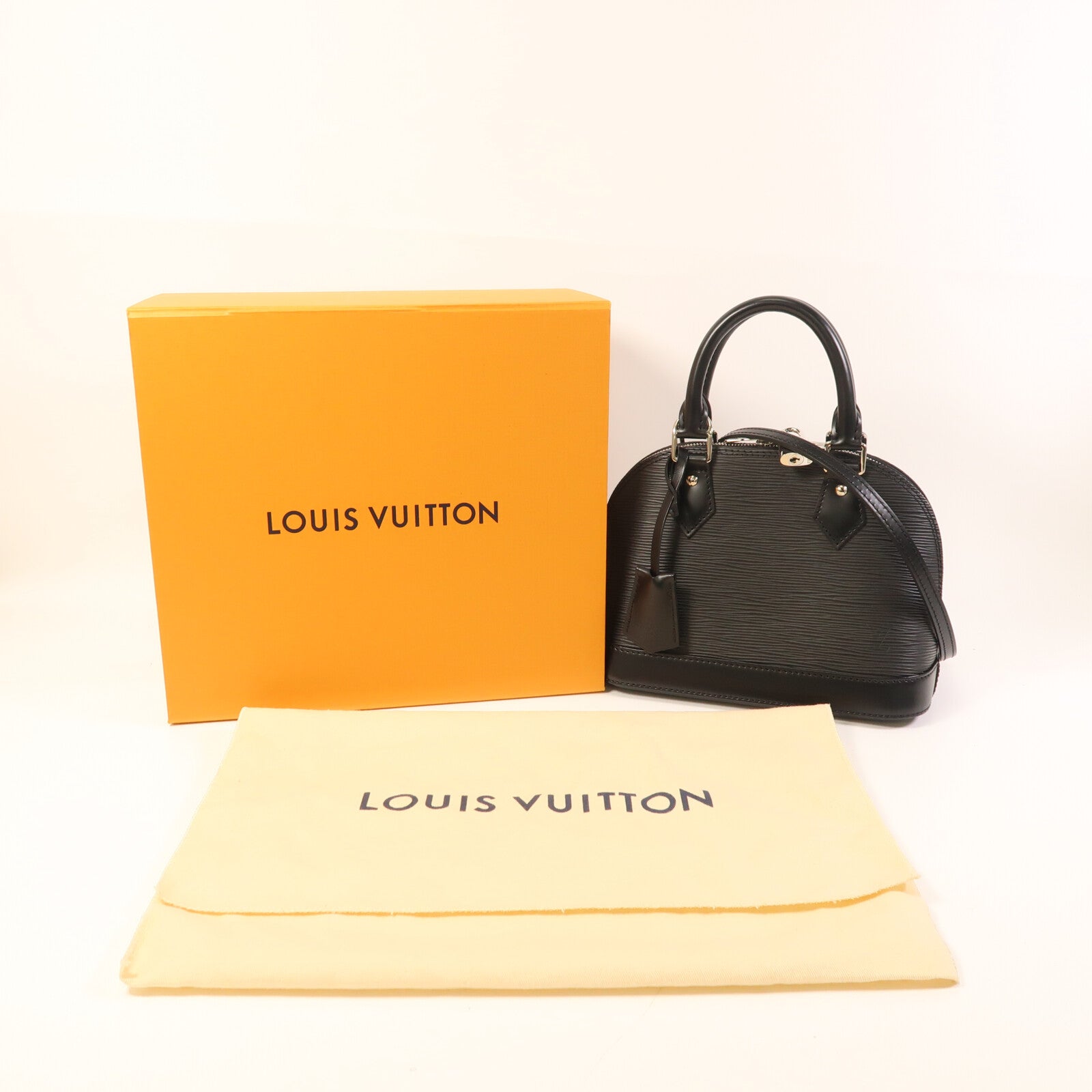 LOUIS VUITTON Epi Alma BB銀扣手挽肩背兩用袋