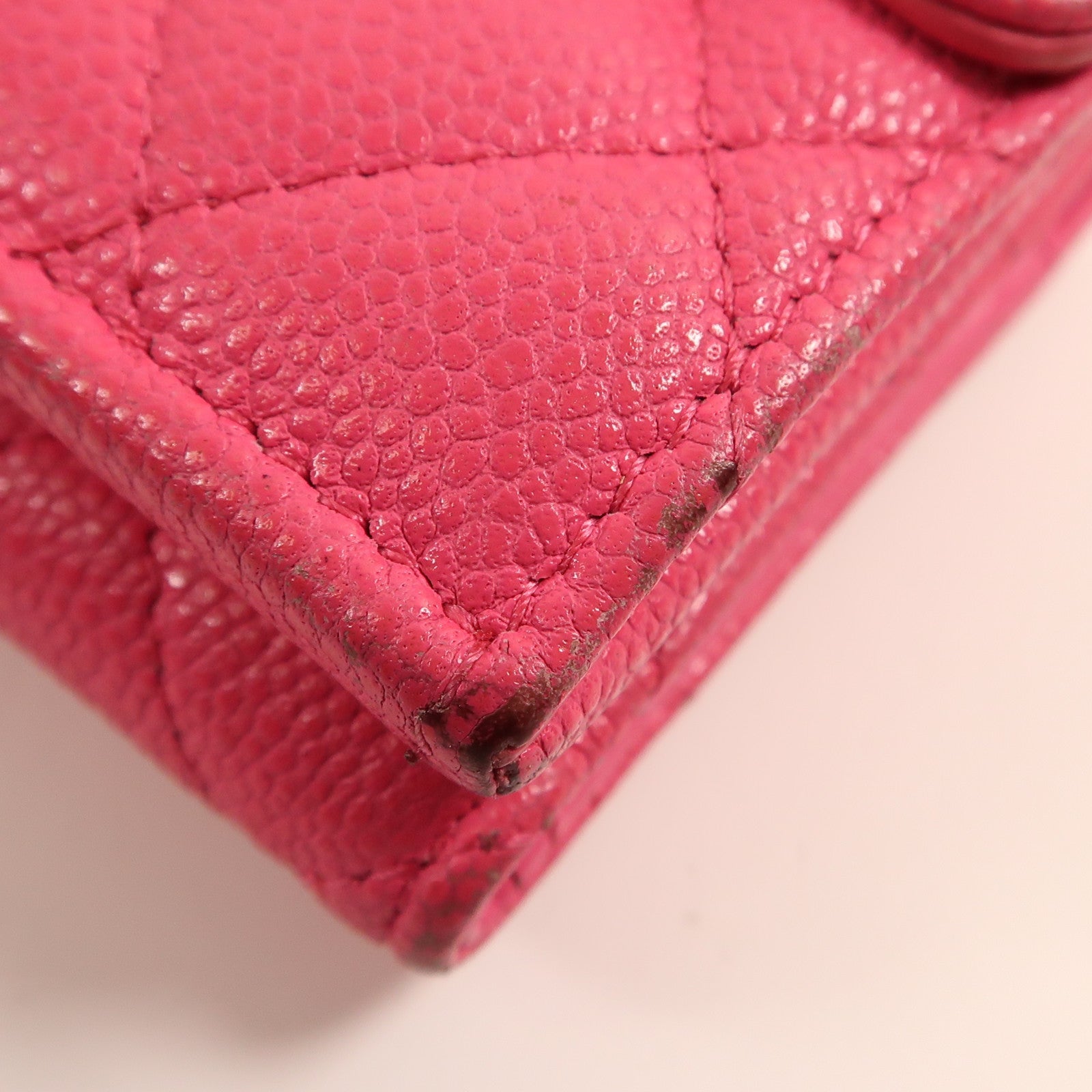 CHANEL 【激減優惠】牛皮皮革Wallet金扣錢包