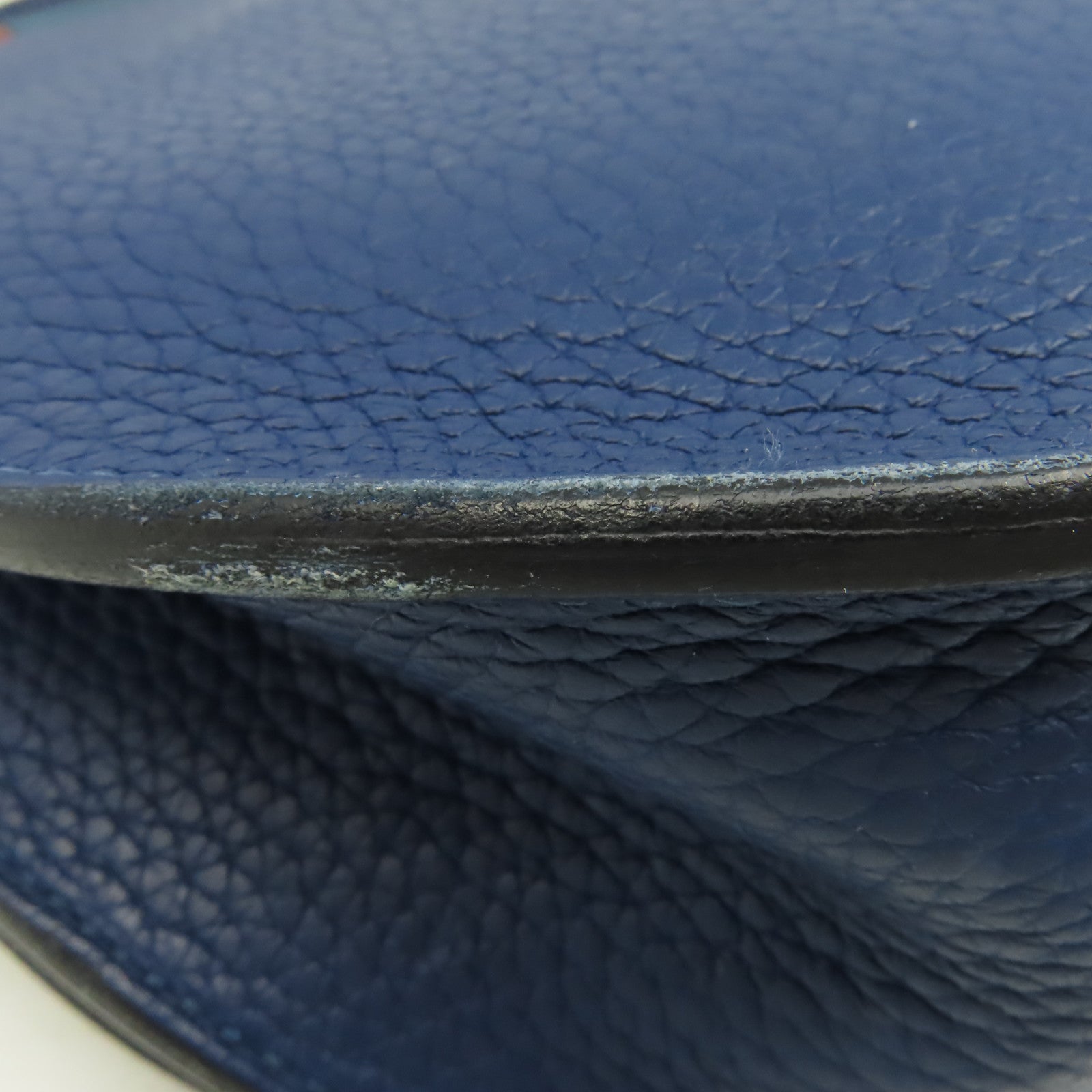 HERMES 【激減優惠】Clemence皮革Sac Saut 25 Shoulder Bag金扣肩背袋藍色