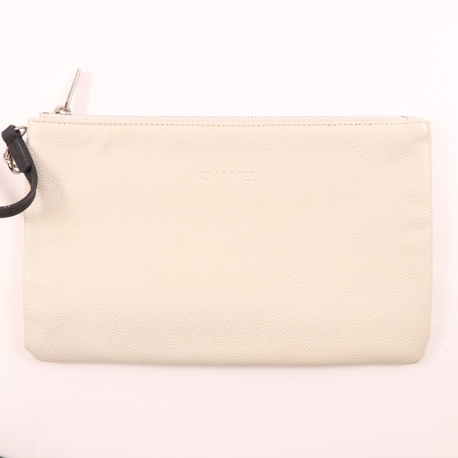 CHANEL 牛皮皮革Shouder Tote銀扣肩背袋/手挽袋