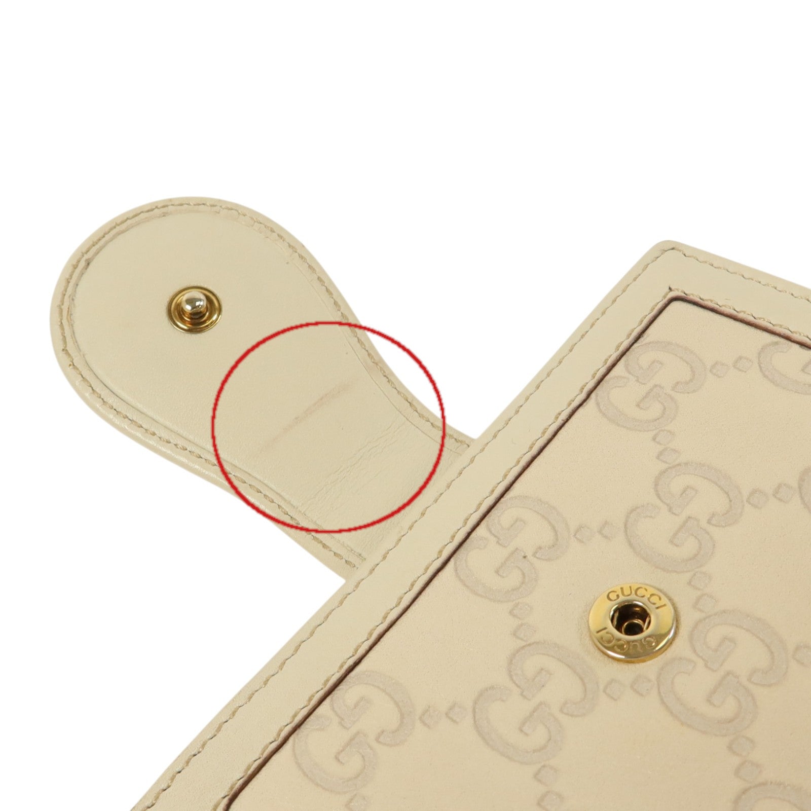 GUCCI 牛皮皮革Wallet金扣錢包