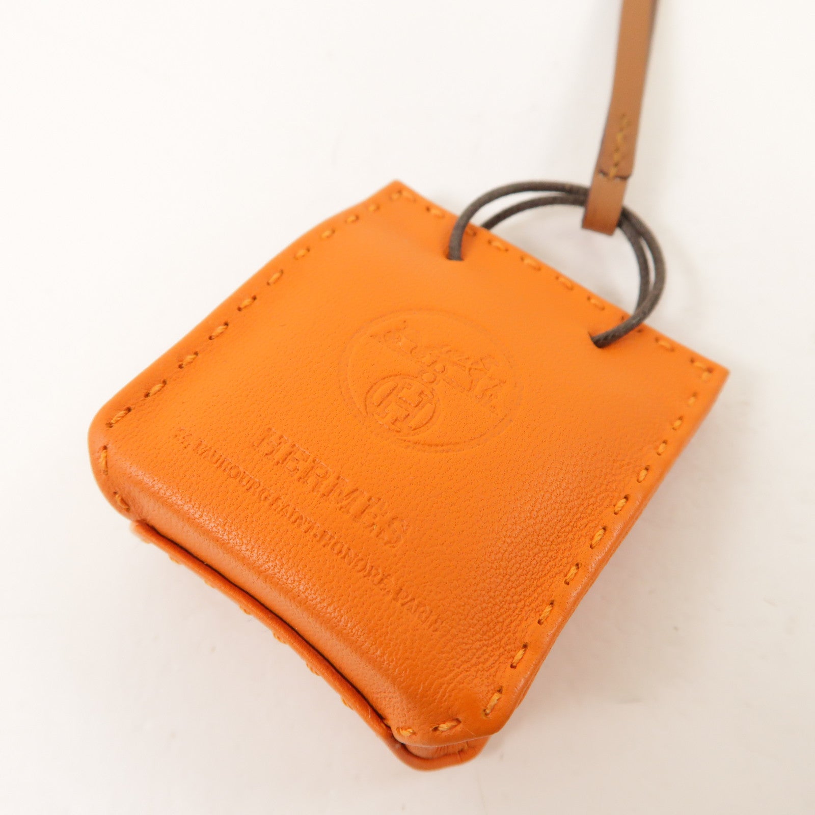 HERMES 【激減優惠】Swift皮革Charm掛飾橙色
