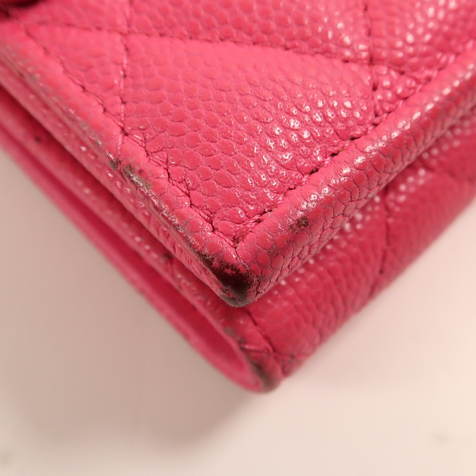 CHANEL 牛皮皮革Wallet金扣錢包