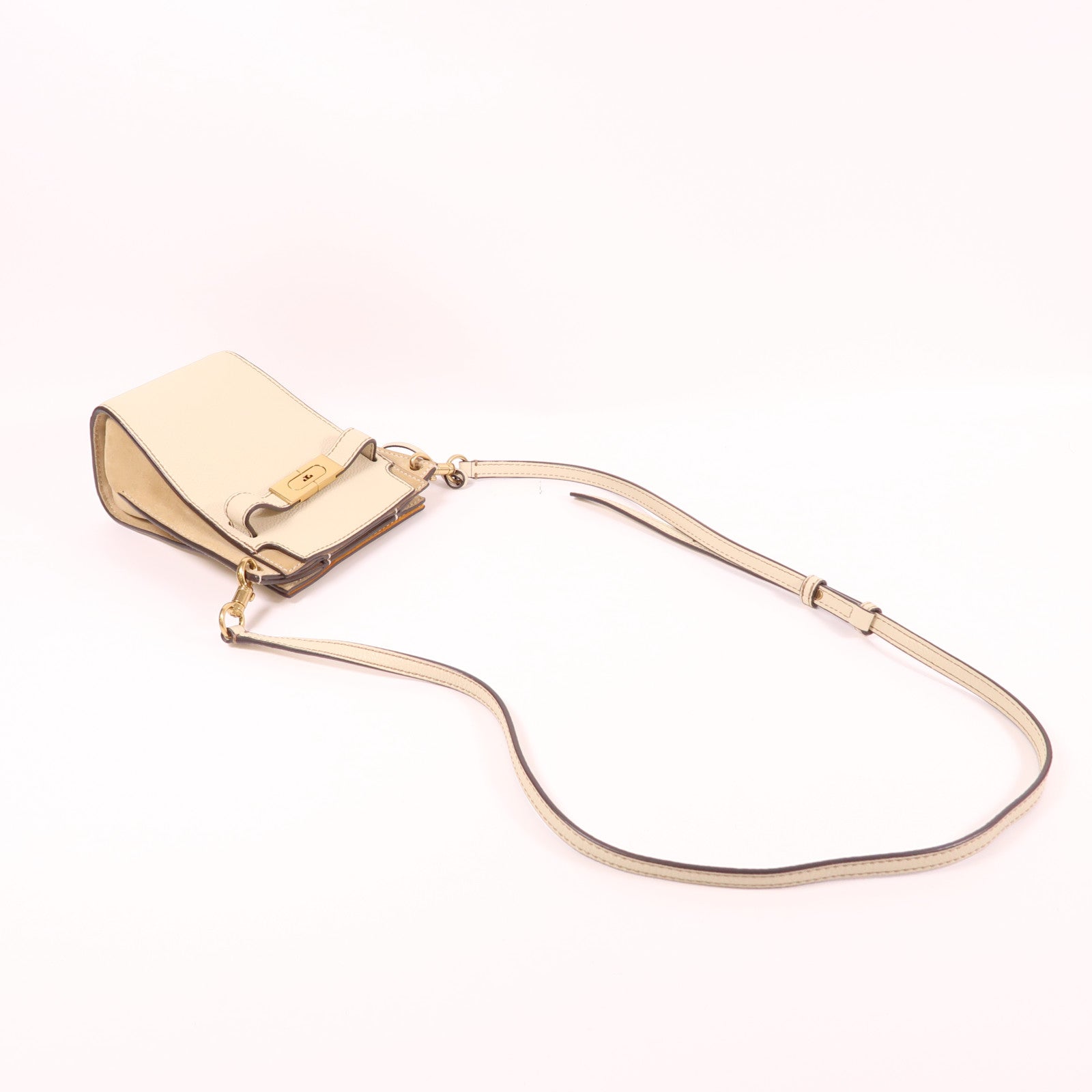 Tory Burch 牛皮皮革/麂皮皮革Shoulder Bag金扣肩背袋