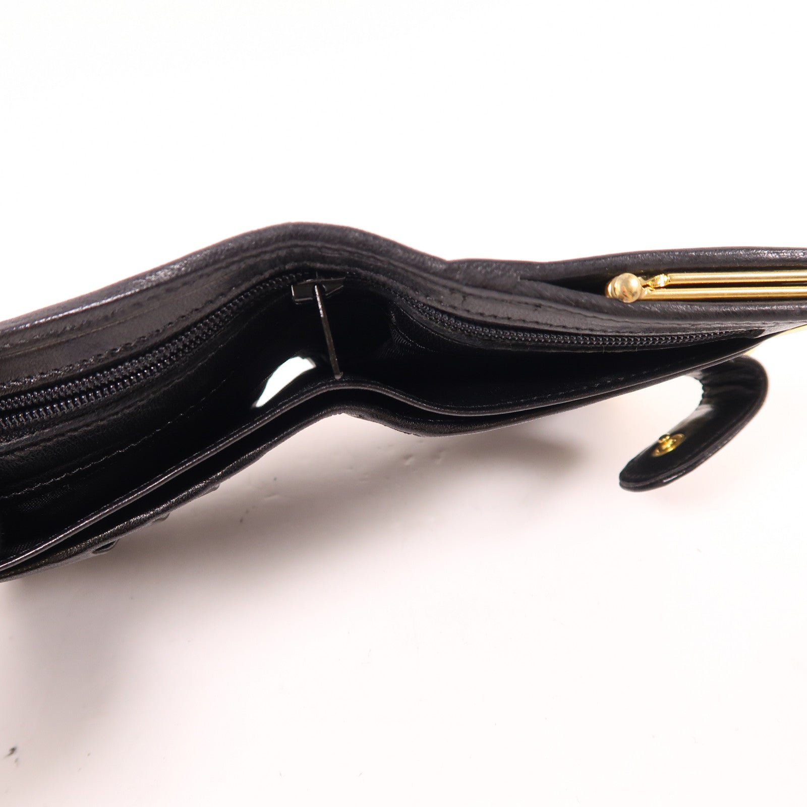 BALLY GHW Wallet Lambskin Leather Black