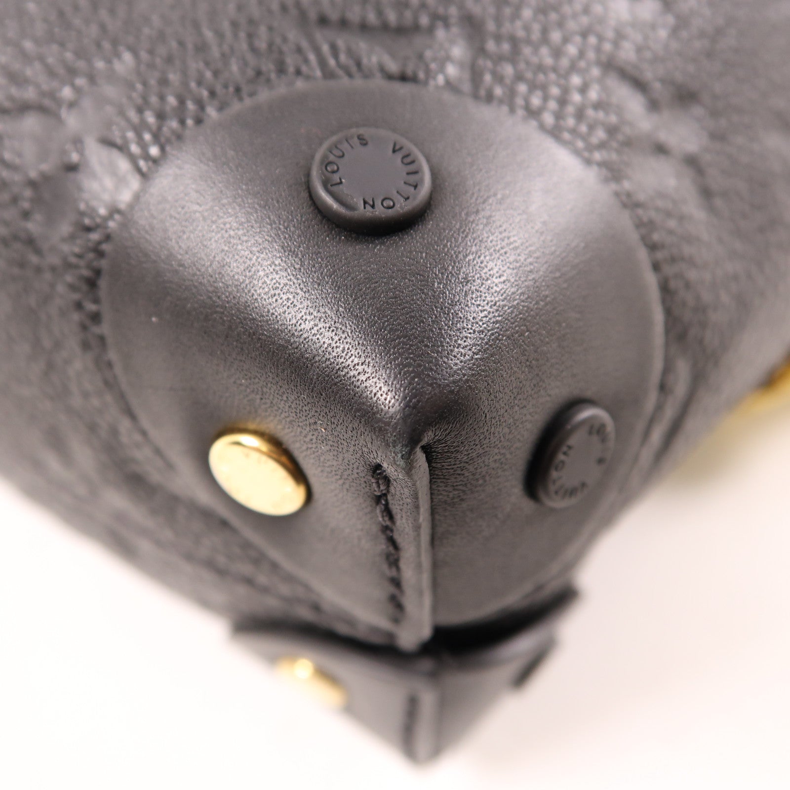 LOUIS VUITTON Monogram Empreinte Petite Malle Souple手挽肩背兩用袋黑色
