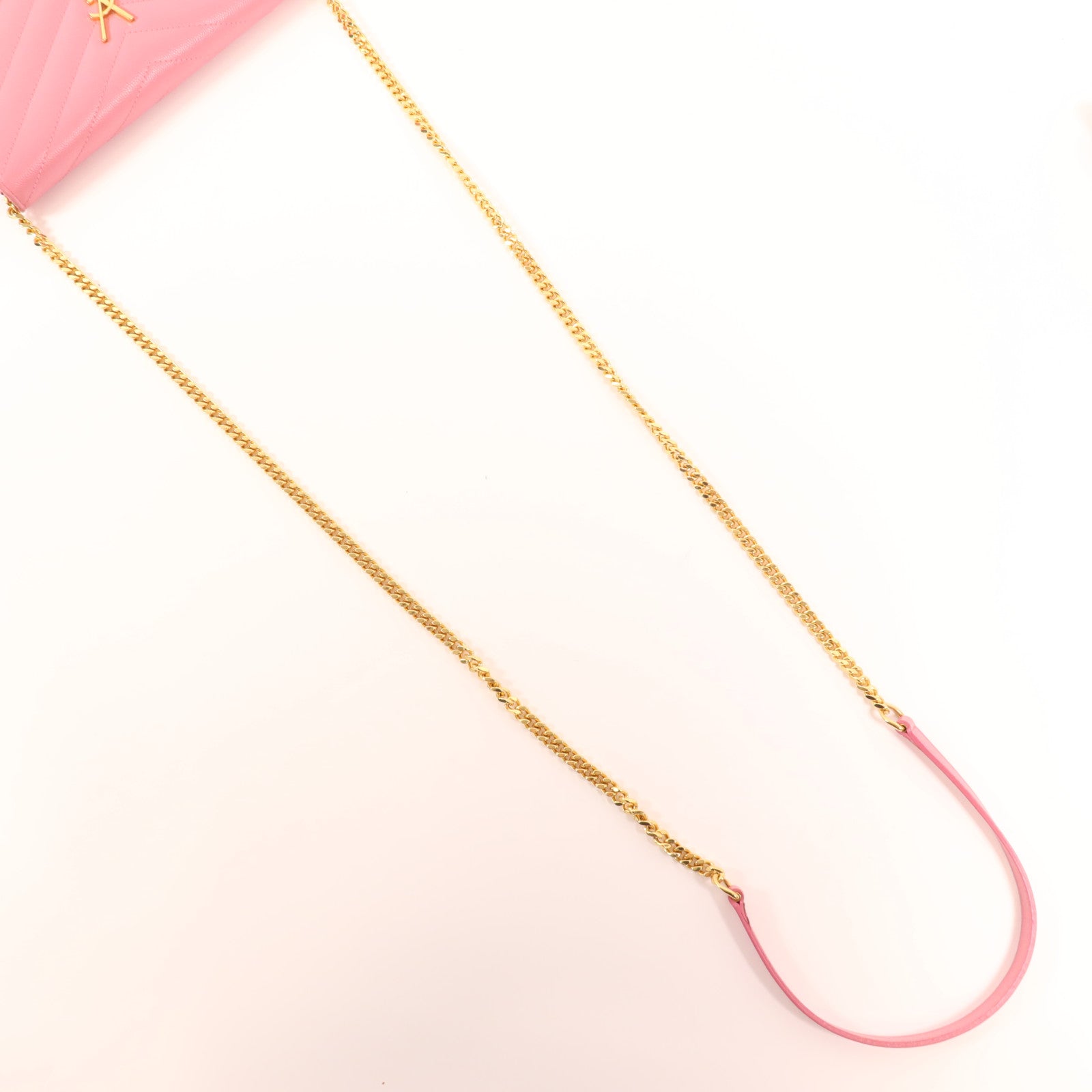 YVES SAINT LAURENT 牛皮皮革WOC金扣肩背袋