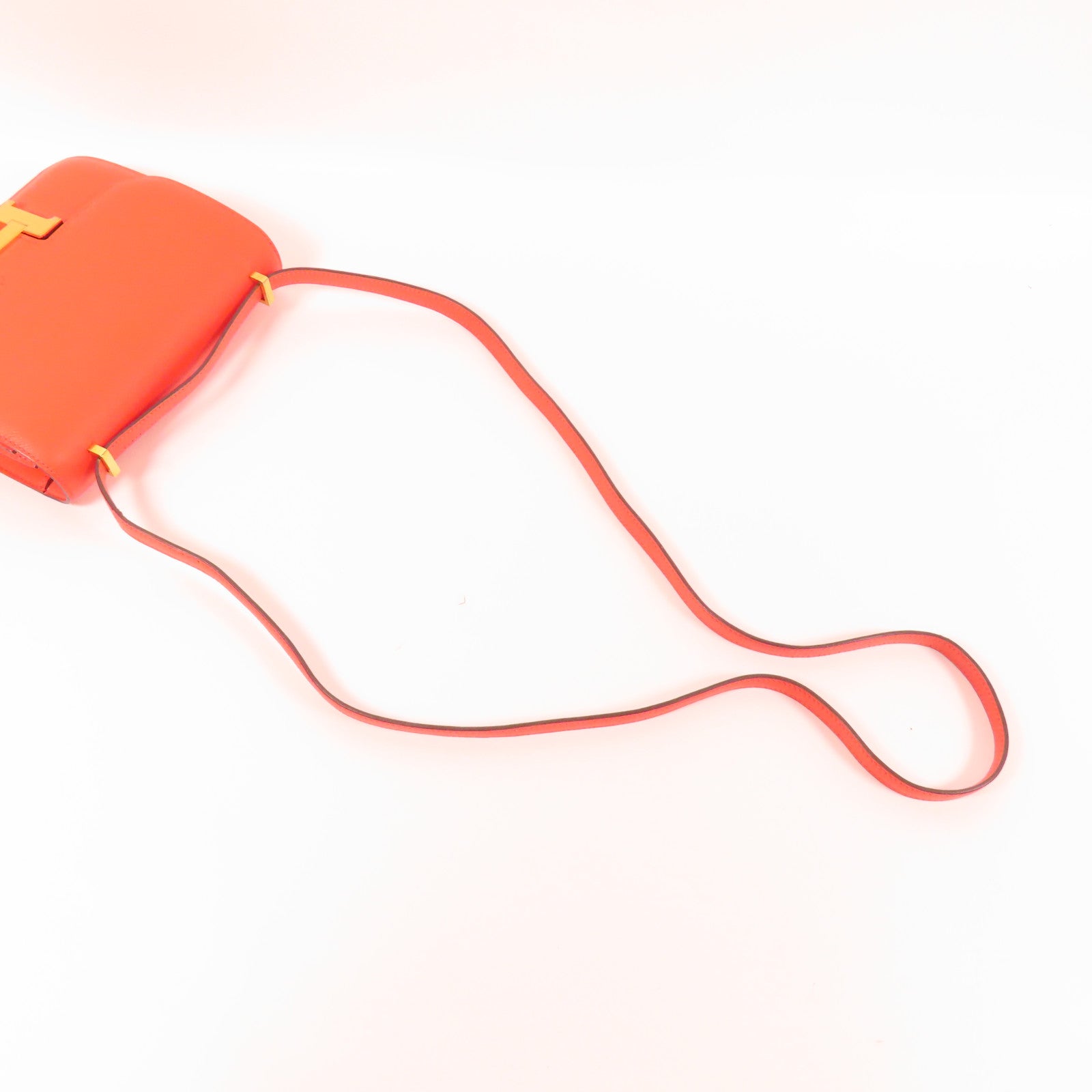 HERMES Epsom皮革Constance Mini金扣肩背袋Red