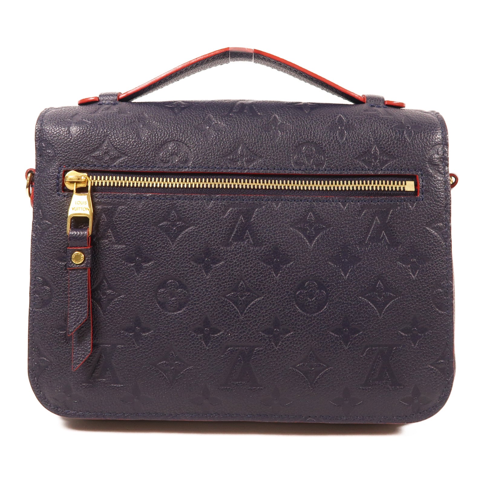 LOUIS VUITTON 【激減優惠】Monogram Empreinte Pochette Metis金扣手挽肩背兩用袋深藍色