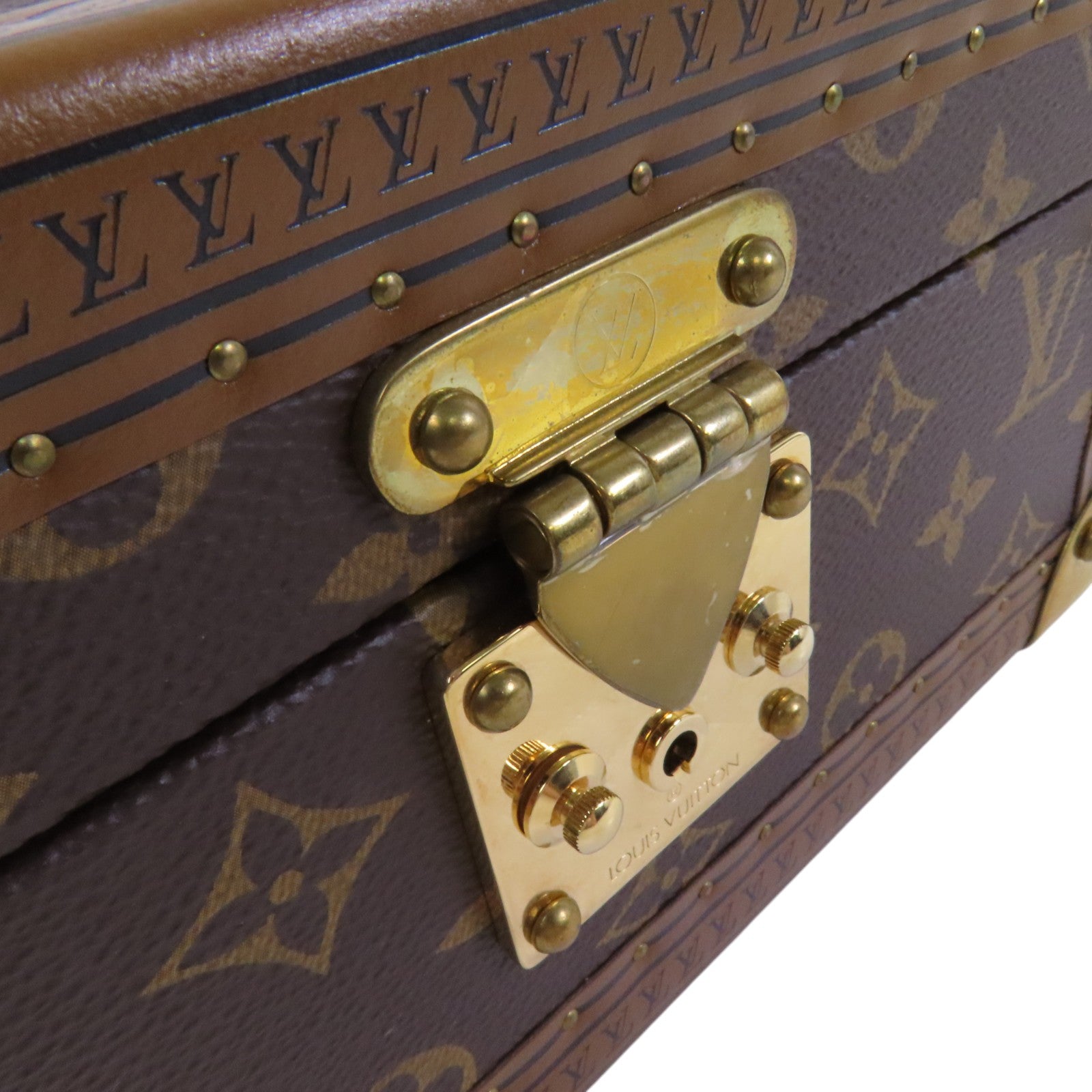 LOUIS VUITTON Monogram Coffret Tresor Box24金扣經典手提箱