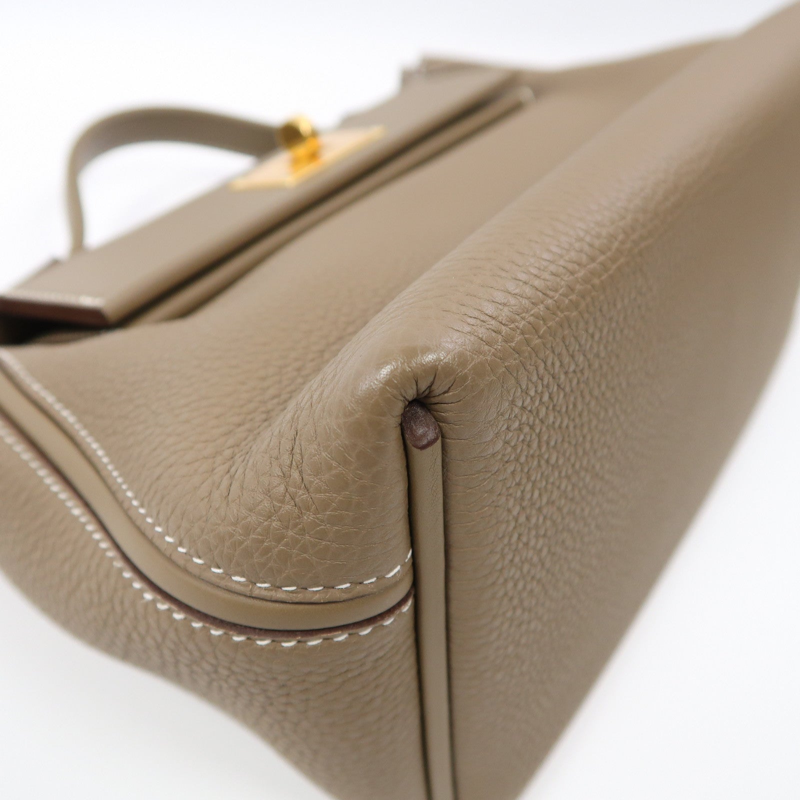 HERMES Togo皮革24/24 29cm金扣手挽肩背兩用袋大象灰色