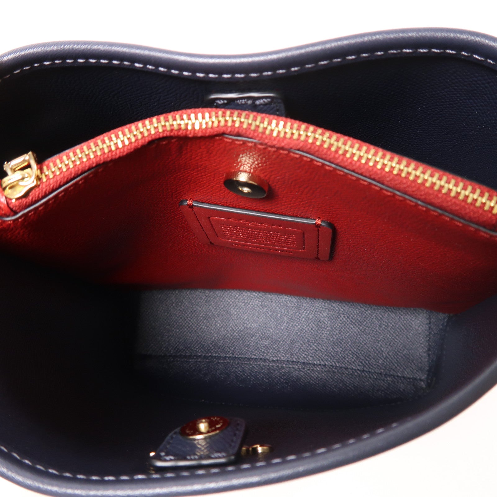 COACH 帆布Mollie Bucket Bag金扣手挽肩背兩用袋