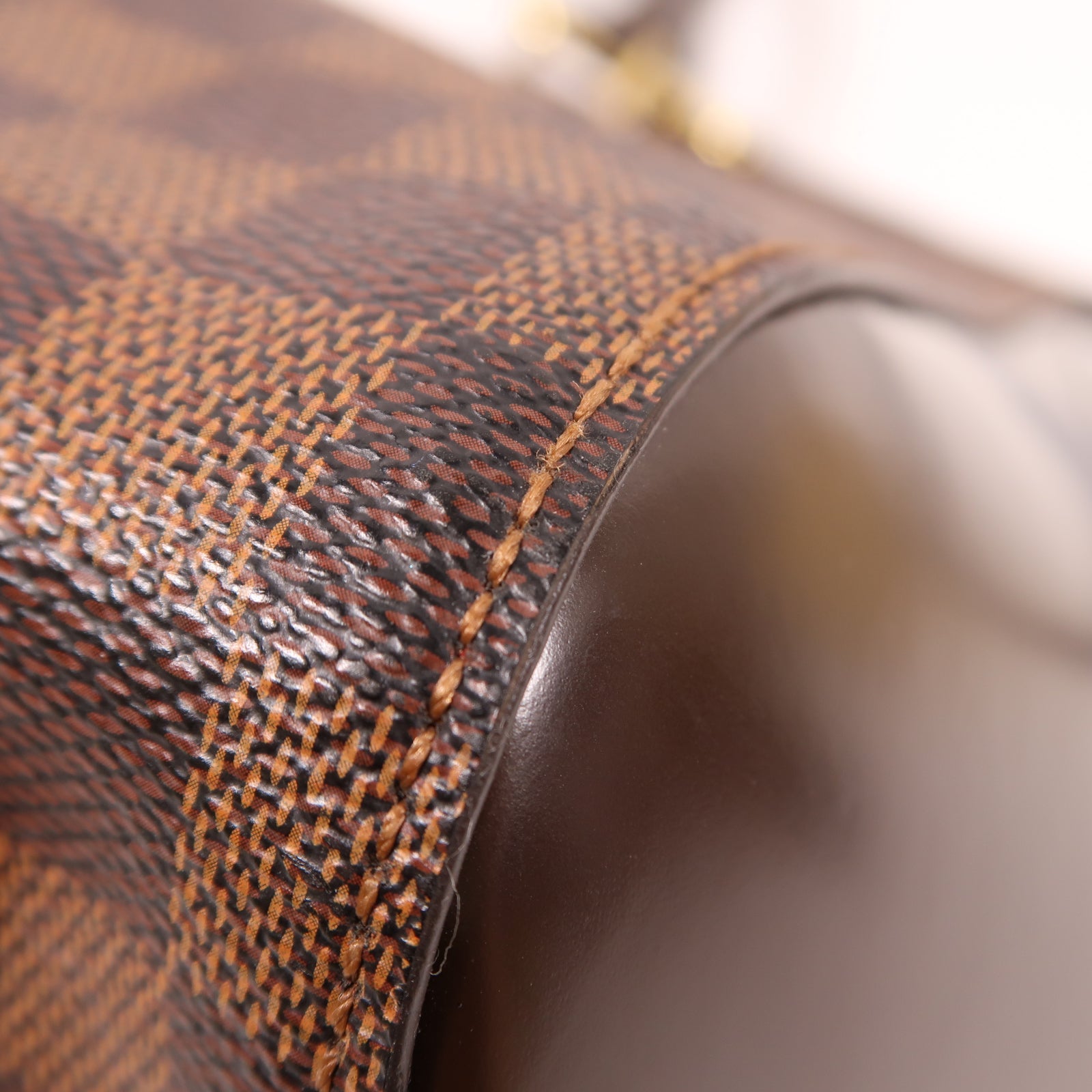 LOUIS VUITTON Damier Rivoli金扣手挽肩背兩用袋啡色