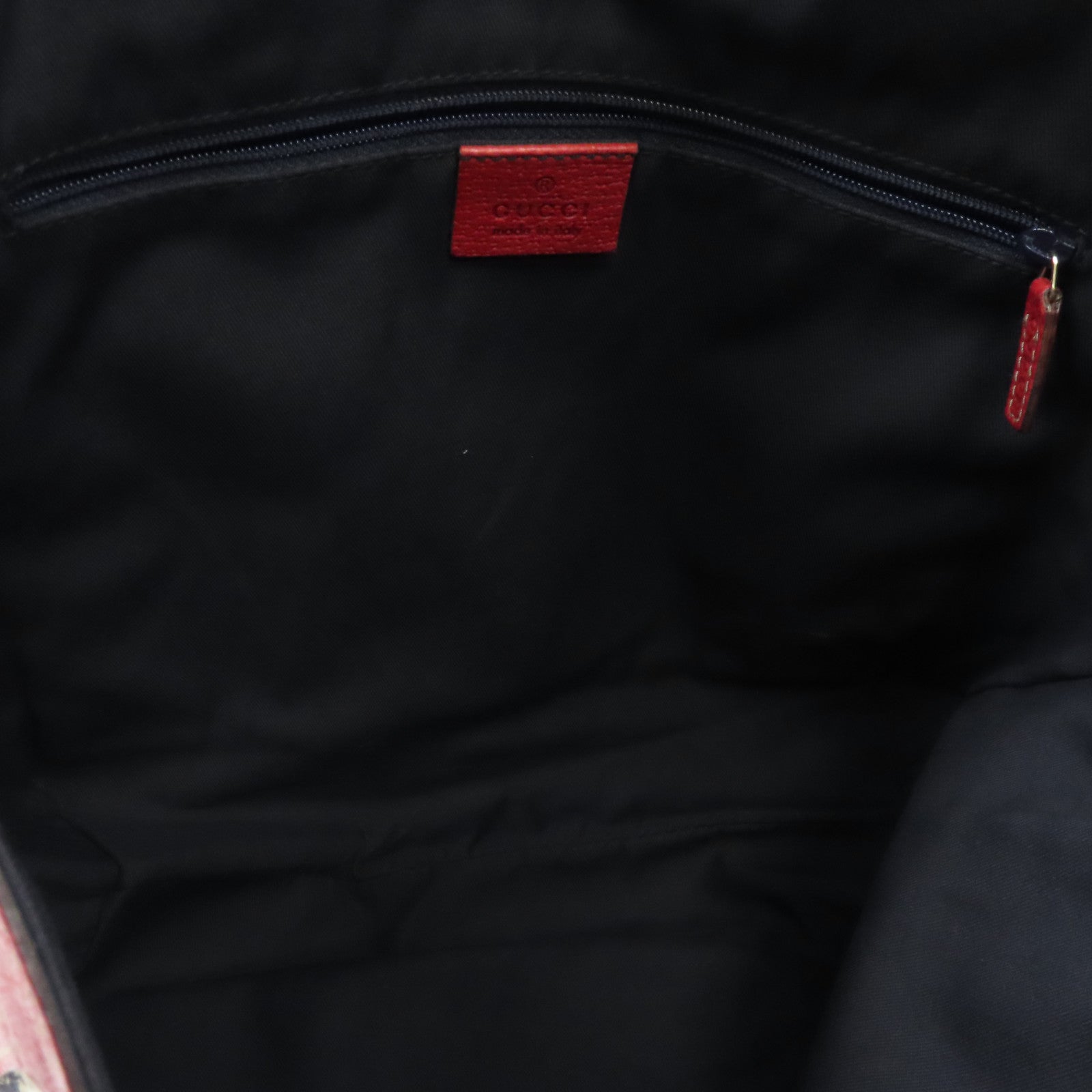 GUCCI 帆布Hand Bag金扣手挽袋啡色/紅色