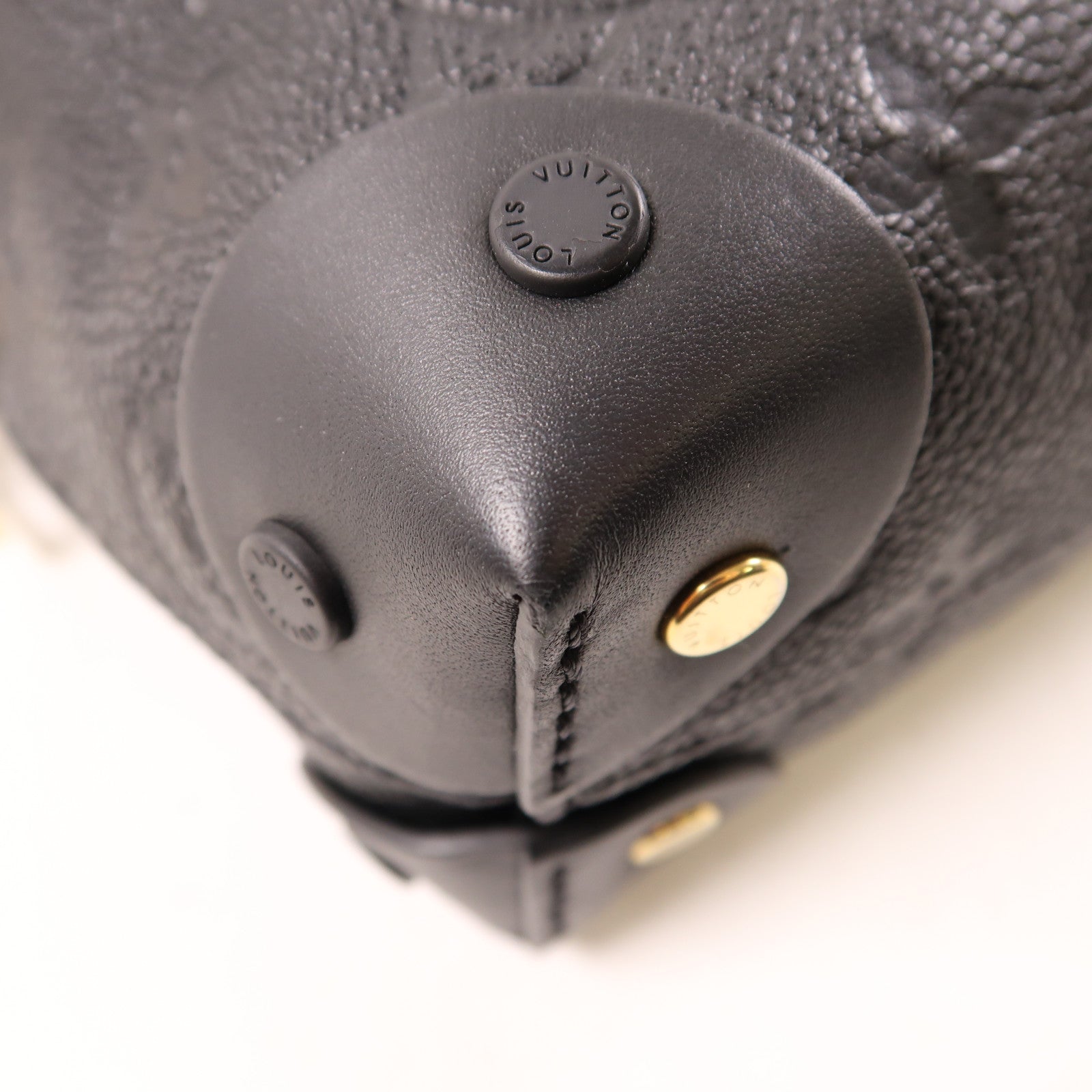 LOUIS VUITTON Monogram Empreinte Petite Malle Souple手挽肩背兩用袋黑色