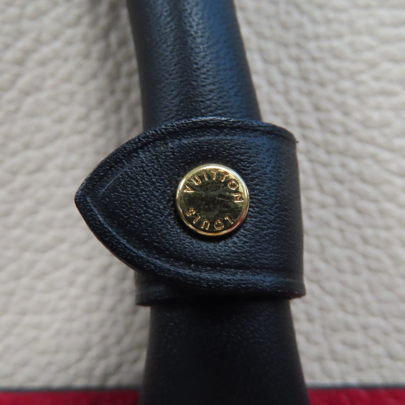 LOUIS VUITTON 【激減優惠】Monogram On My Side MM金扣手挽肩背兩用袋紅色/米色