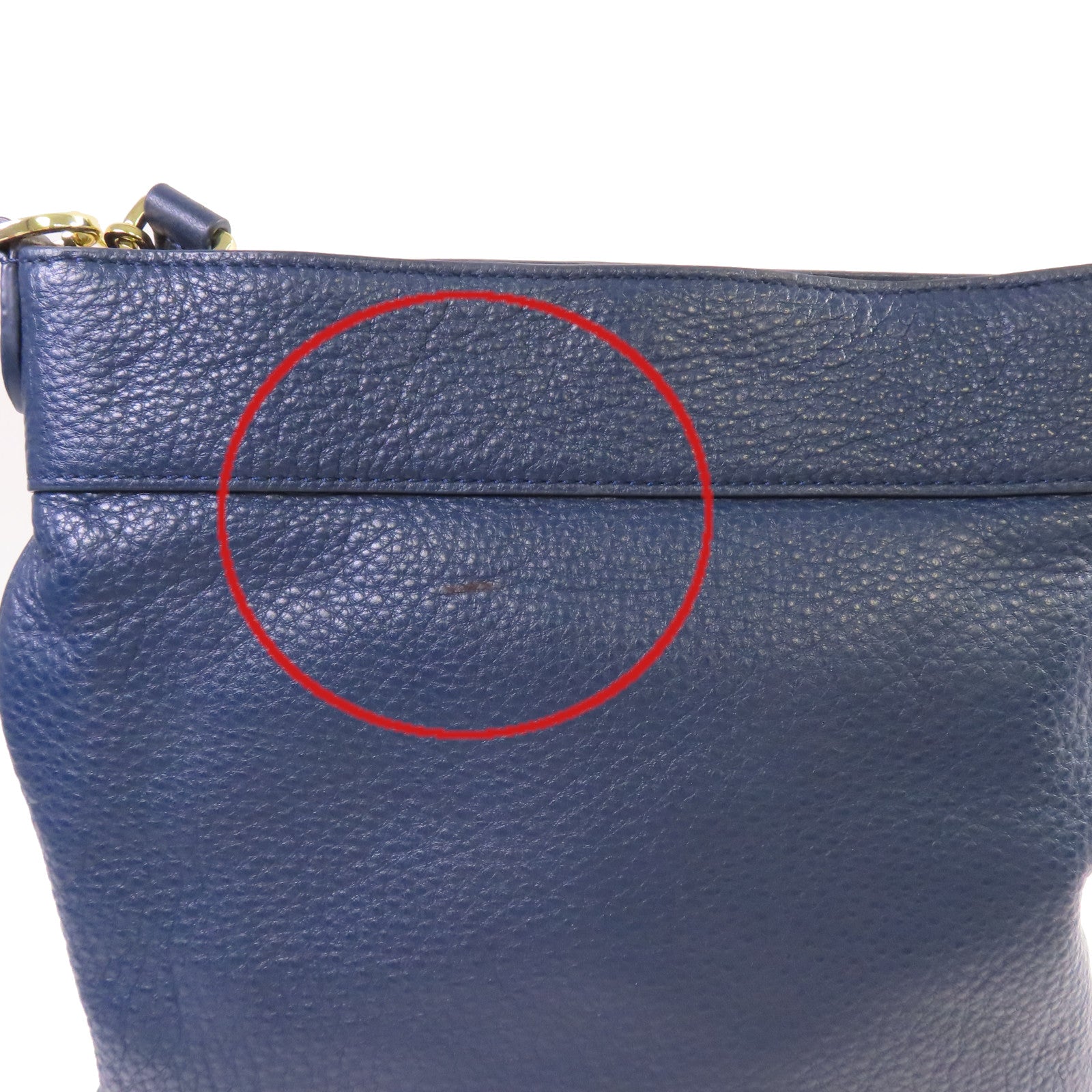 Tory Burch 牛皮皮革Shoulder Bag金扣肩背袋寶藍色