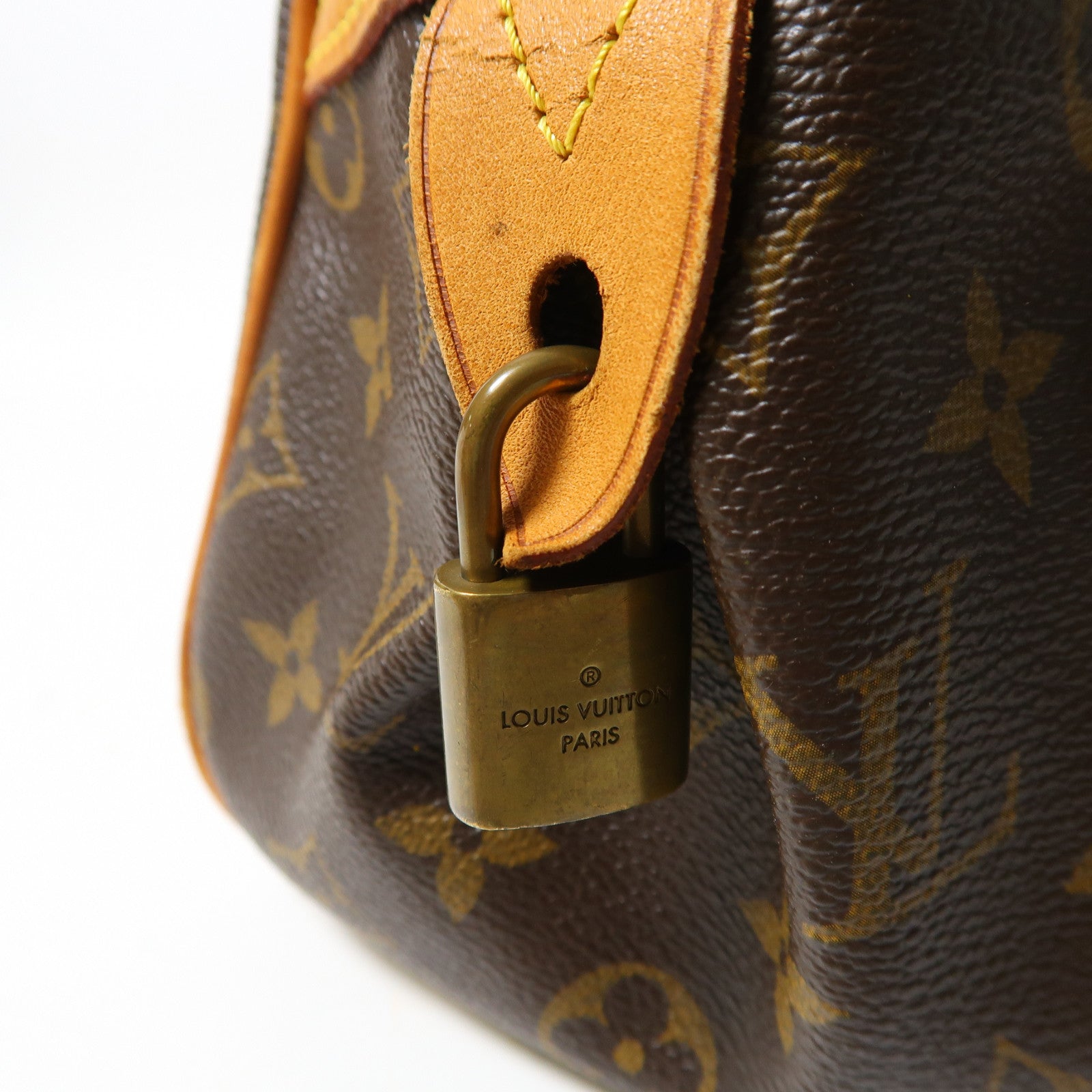 LOUIS VUITTON Monogram Montorgueil PM金扣肩背袋啡色