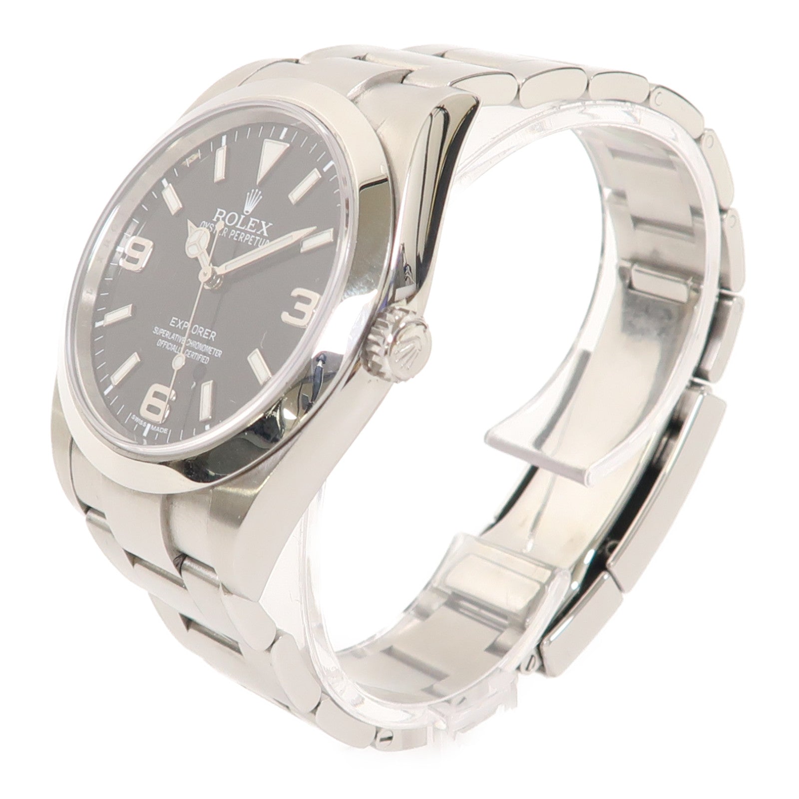 ROLEX ExplorerⅠ不鏽鋼手錶自動機芯黑色