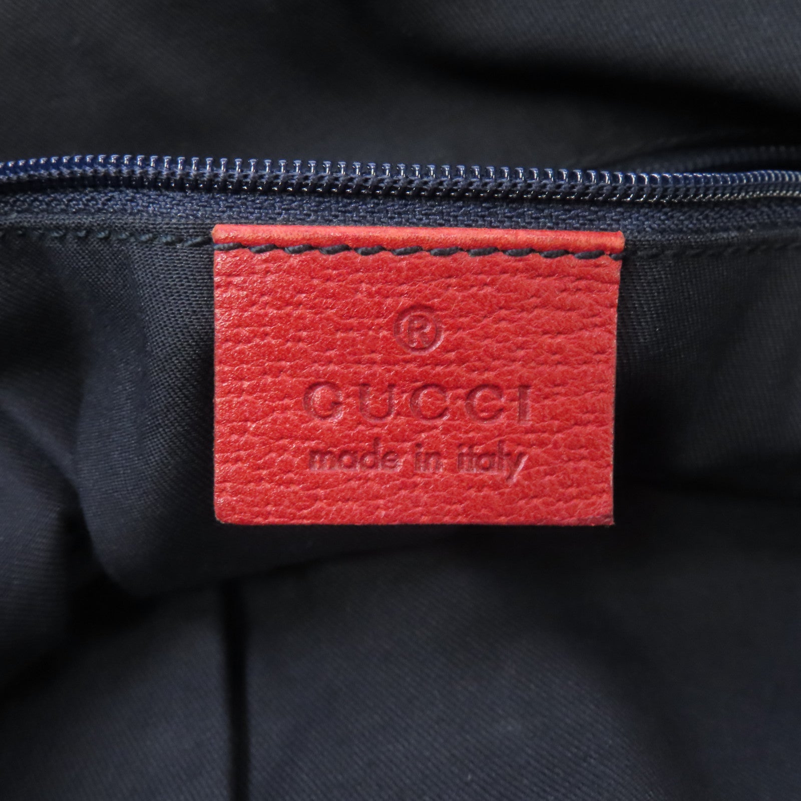 GUCCI 帆布Hand Bag金扣手挽袋啡色/紅色